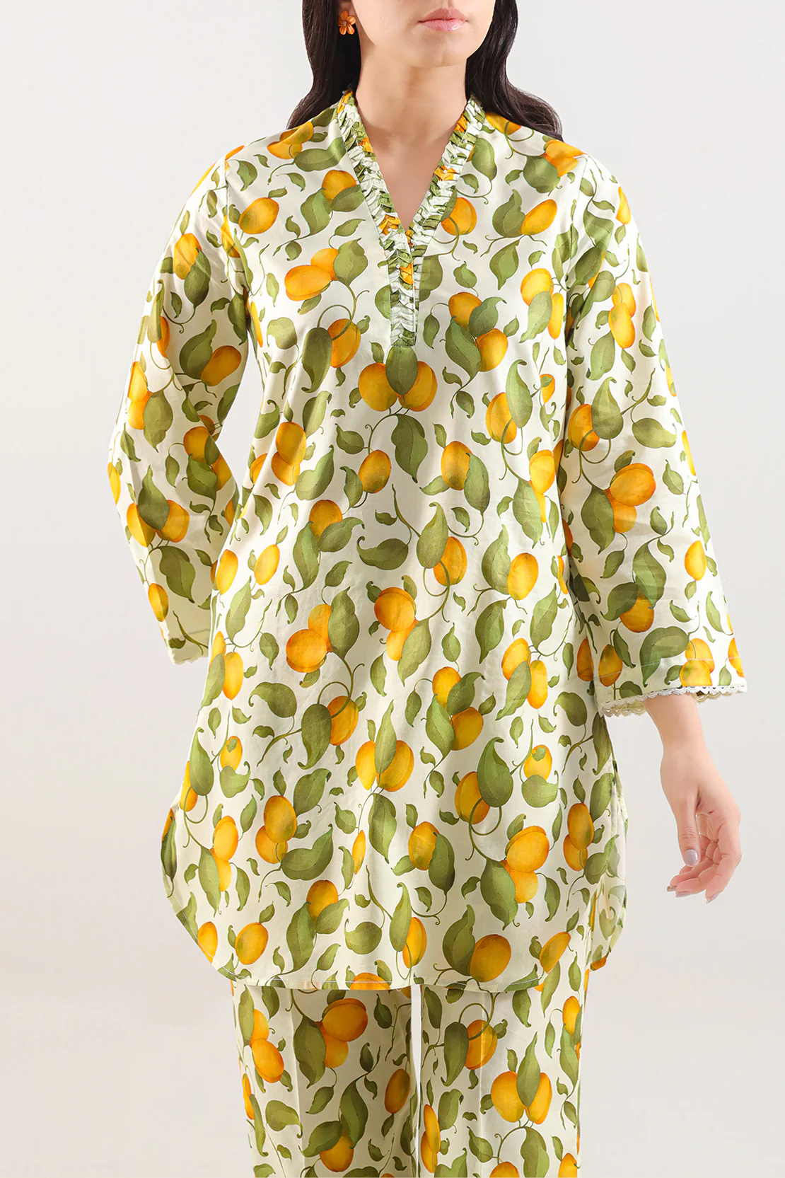 Printed Silk Touch Stitched 2 Piece (Shirt/Trouser) - Image 2