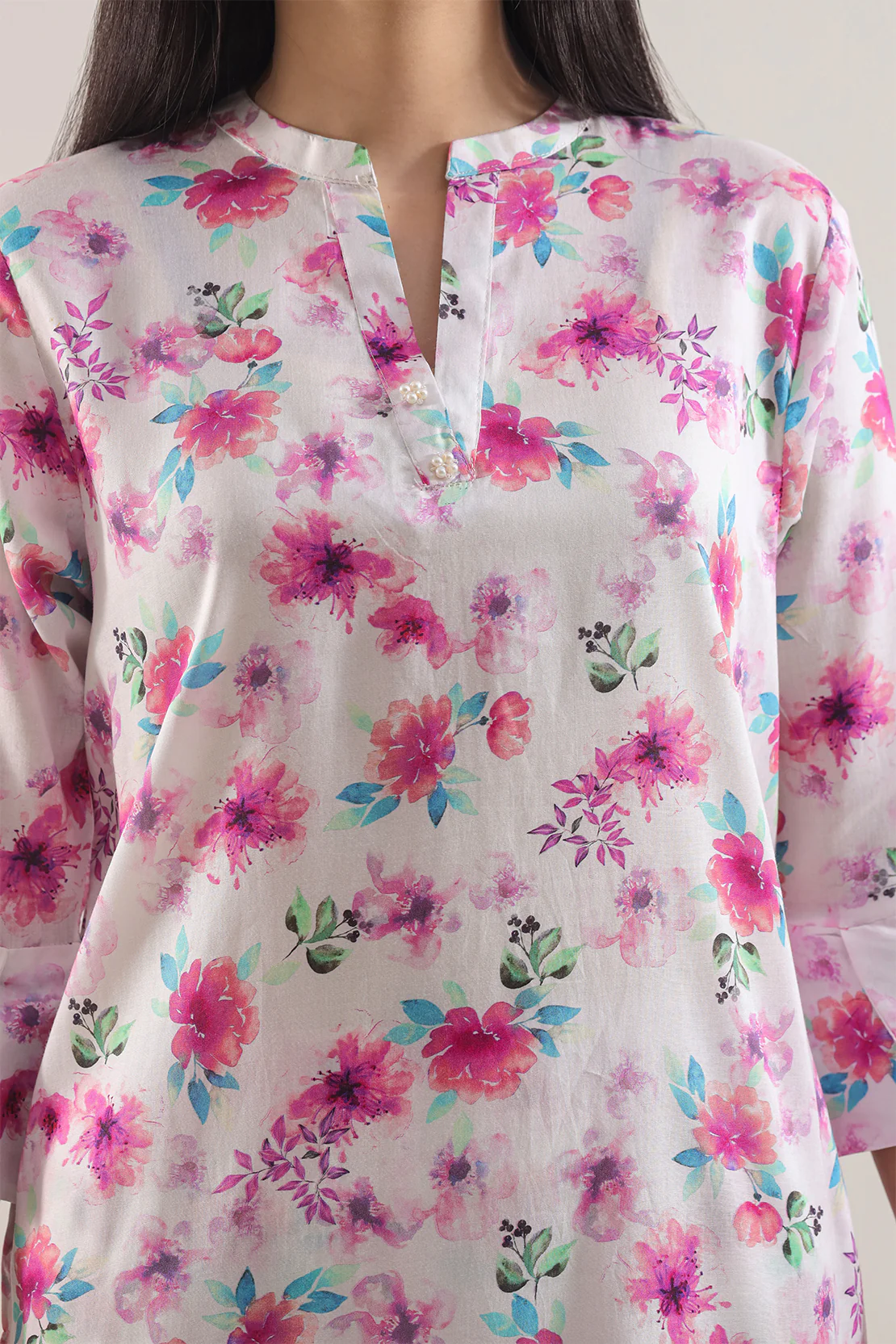 Printed Silk Touch Stitched 2 Piece (Shirt/Trouser) - Image 4