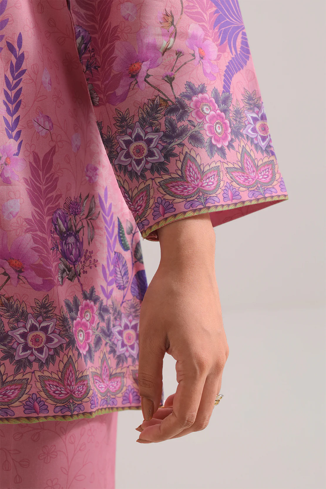 Printed Silk Touch Stitched 2 Piece (Shirt/Trouser) - Image 4