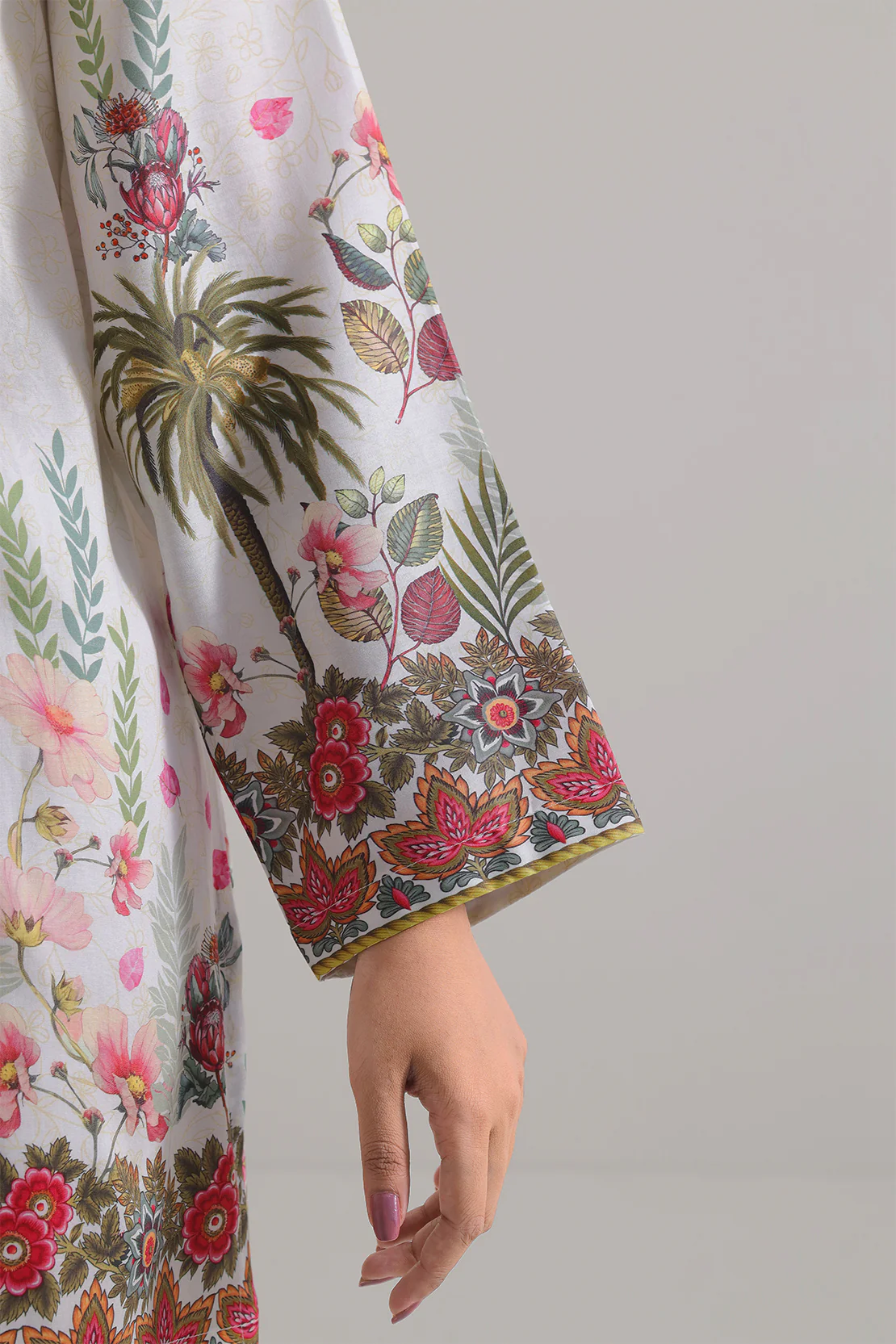Printed Silk Touch Stitched 2 Piece (Shirt/Trouser) - Image 5