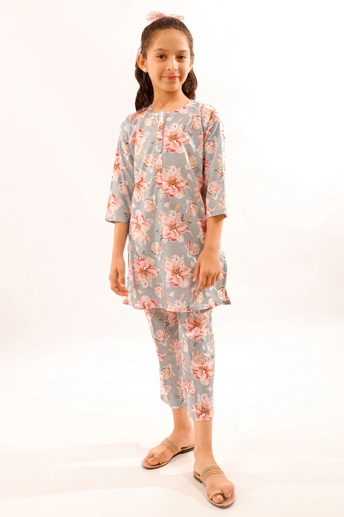 Printed Silk Touch Stitched Shirt For Kids - Image 3
