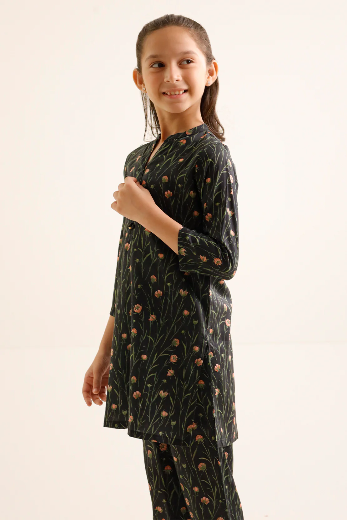 Printed Silk Touch Stitched Shirt For Kids - Image 3
