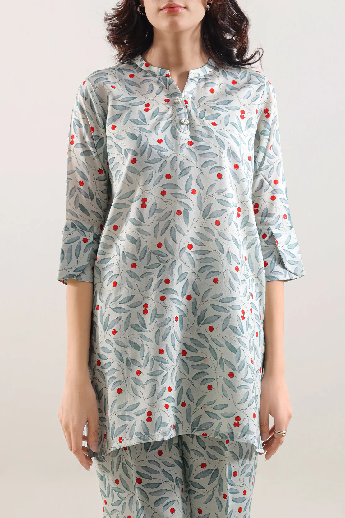 Printed Silk Touch Stitched Shirt - Image 2