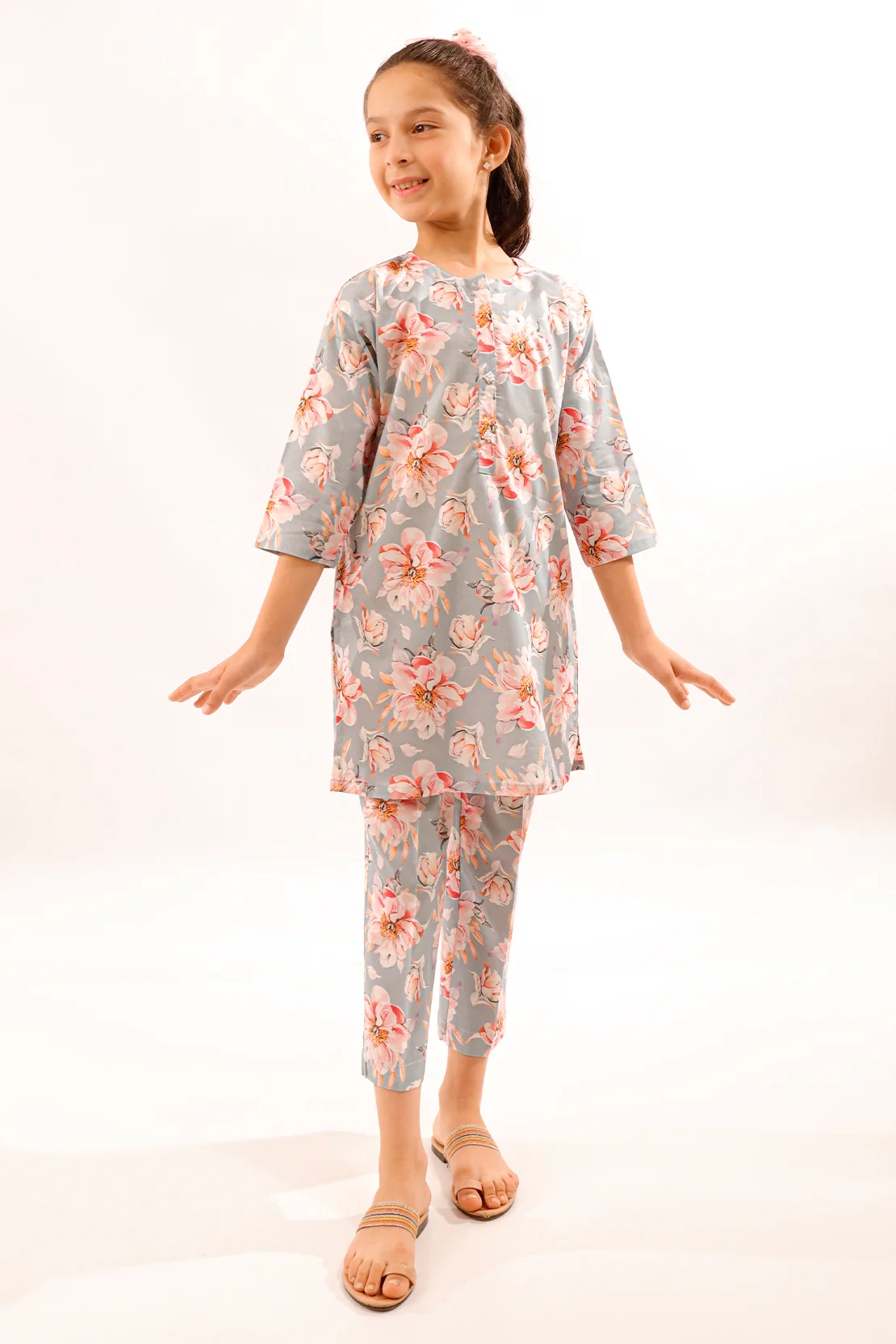 Printed Silk Touch Stitched Shirt/trouser For Kids - Image 2