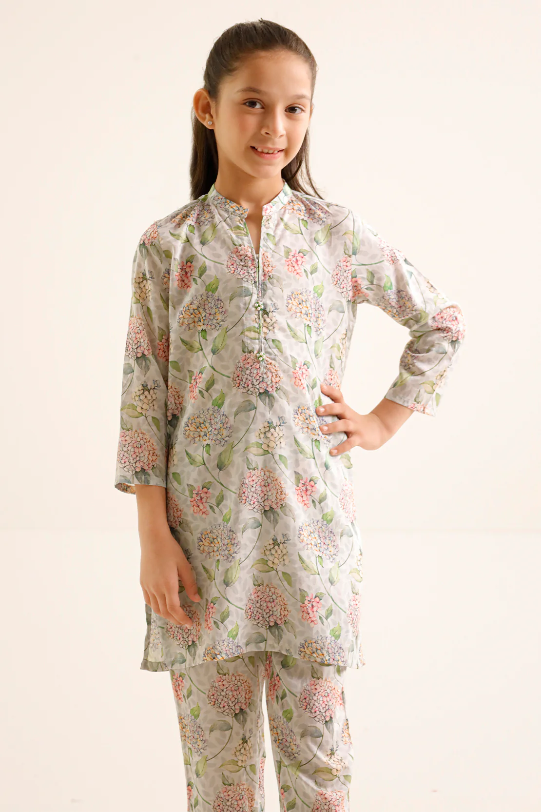 Printed Silk Touch Stitched Shirt/trouser For Kids - Image 2
