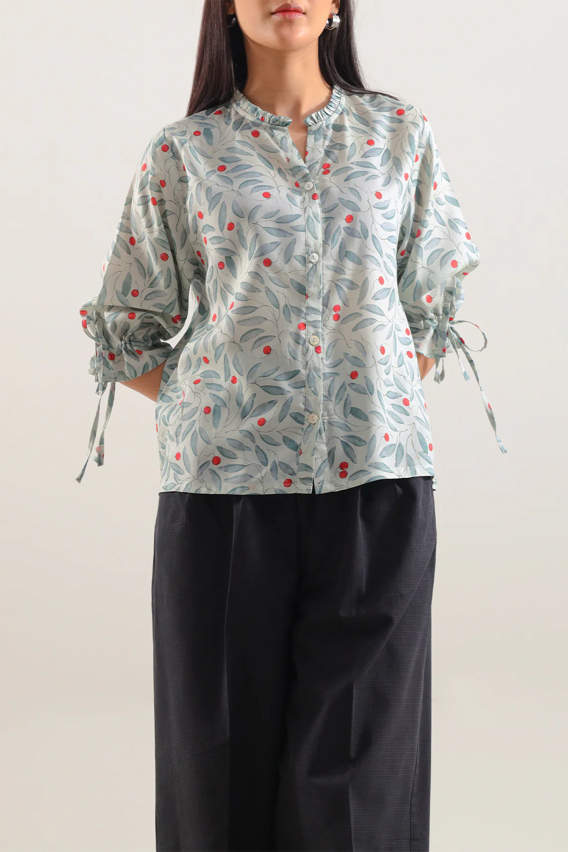 Printed Silk Touch Stitched Shirt - Image 3