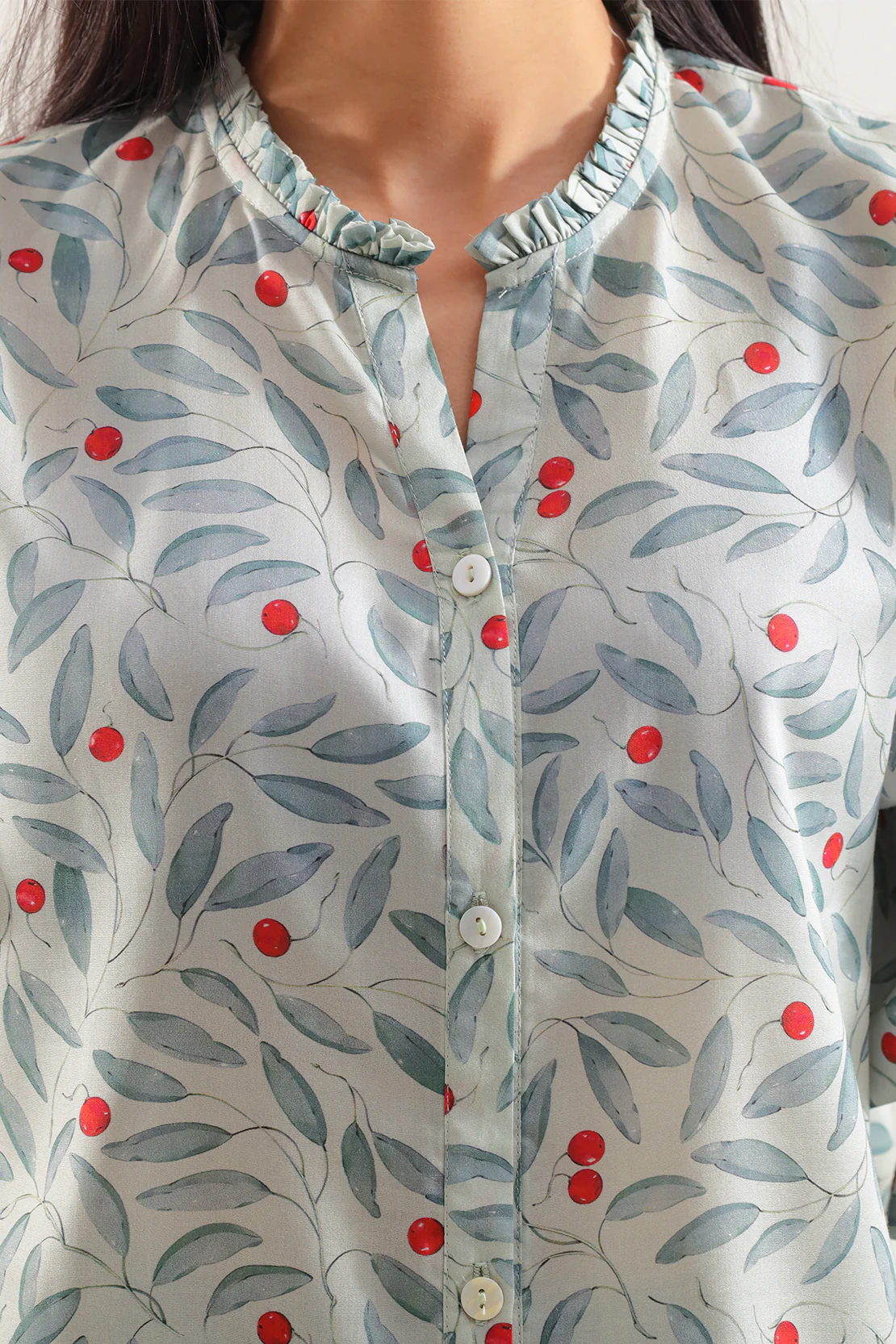 Printed Silk Touch Stitched Shirt - Image 4