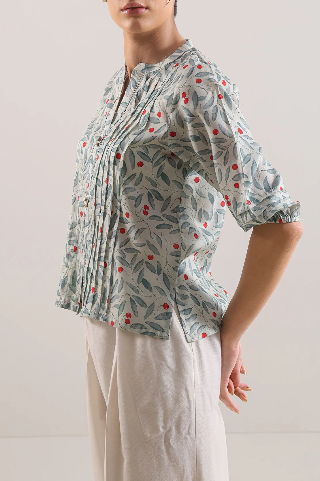 Printed Silk Touch Stitched Shirt - Image 3