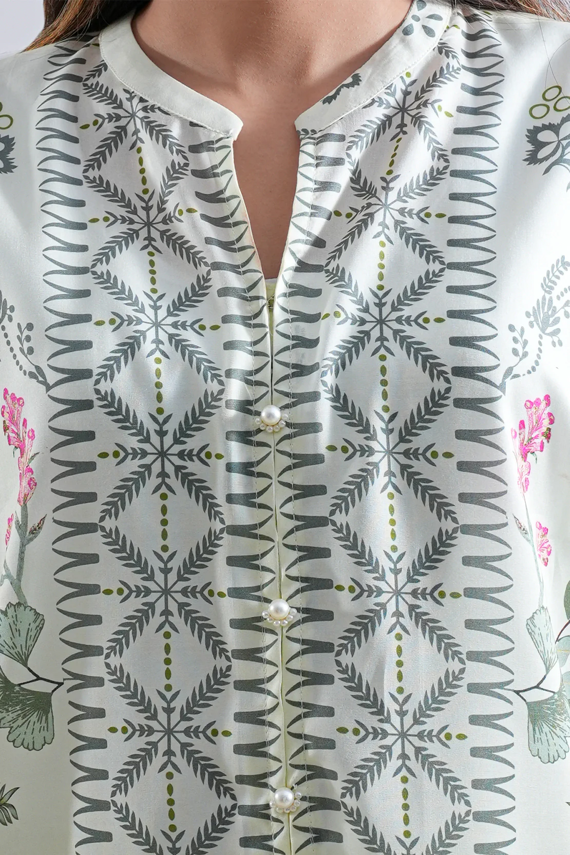 Printed Silk Touch Stitched Shirt - Image 5