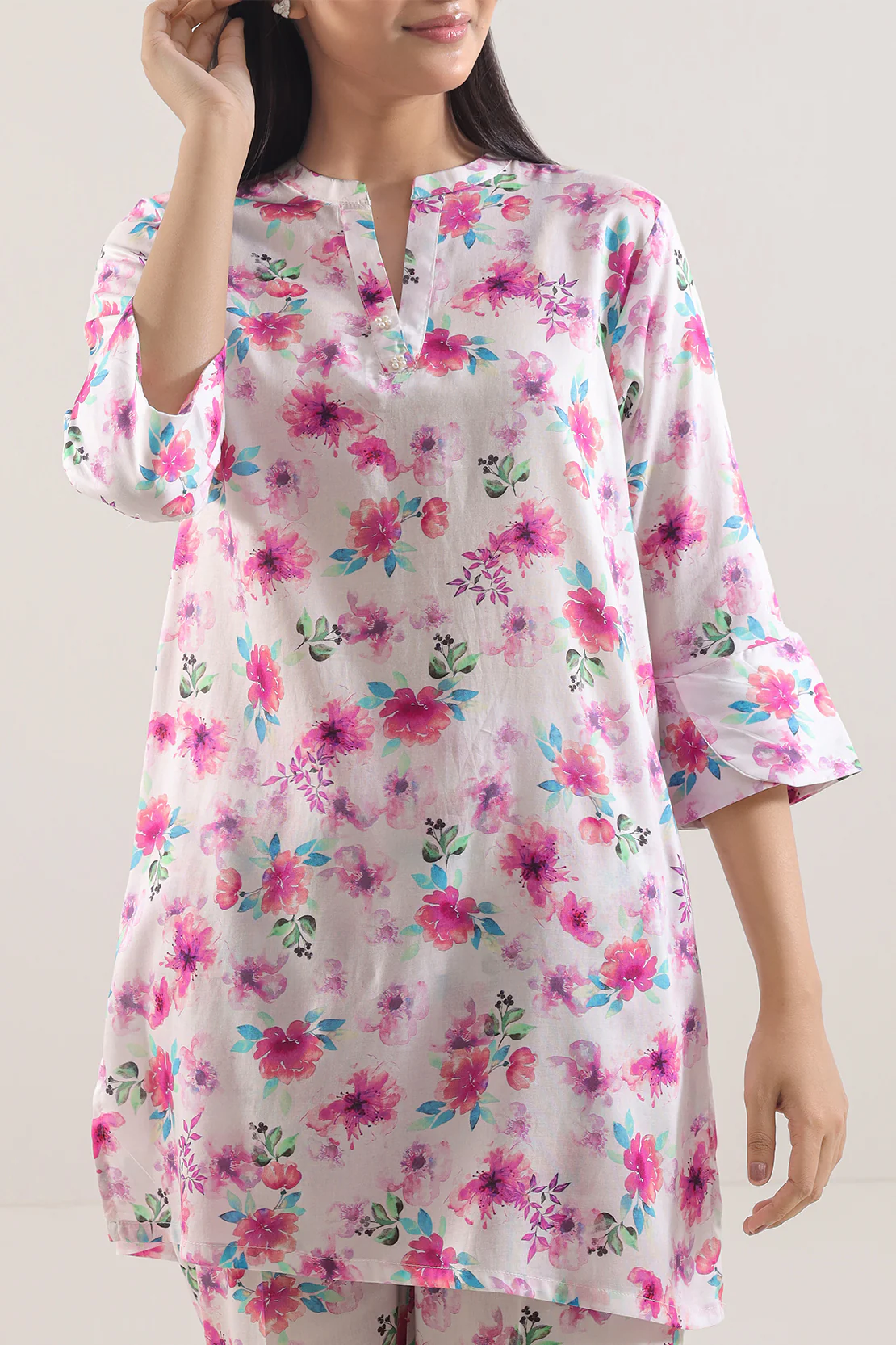 Printed Silk Touch Stitched Shirt - Image 2