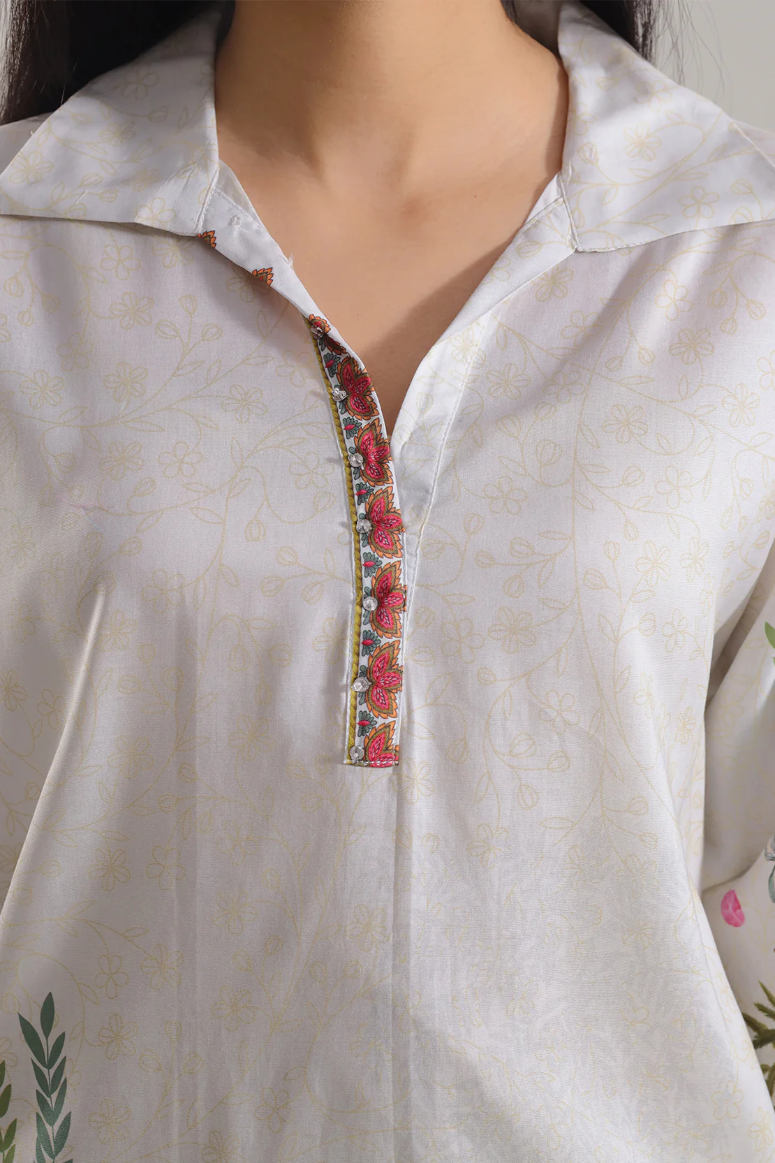Printed Silk Touch Stitched Shirt - Image 6