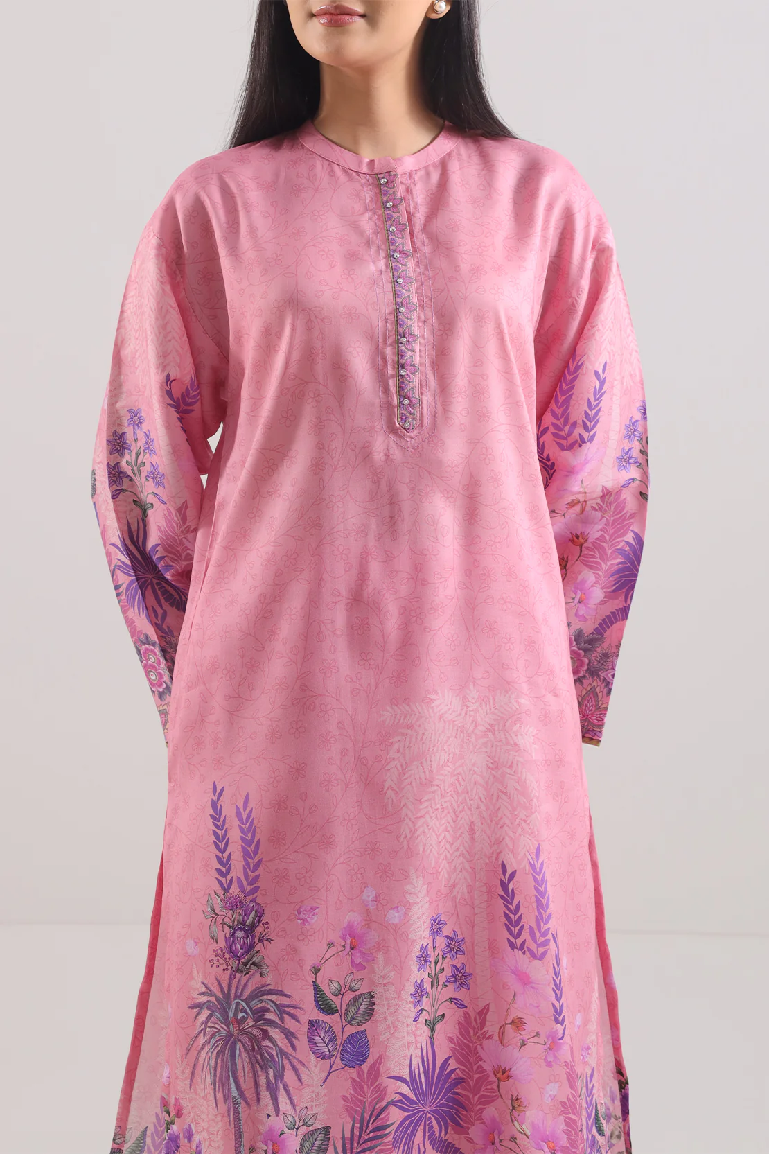 Printed Silk Touch Stitched Shirt - Image 2