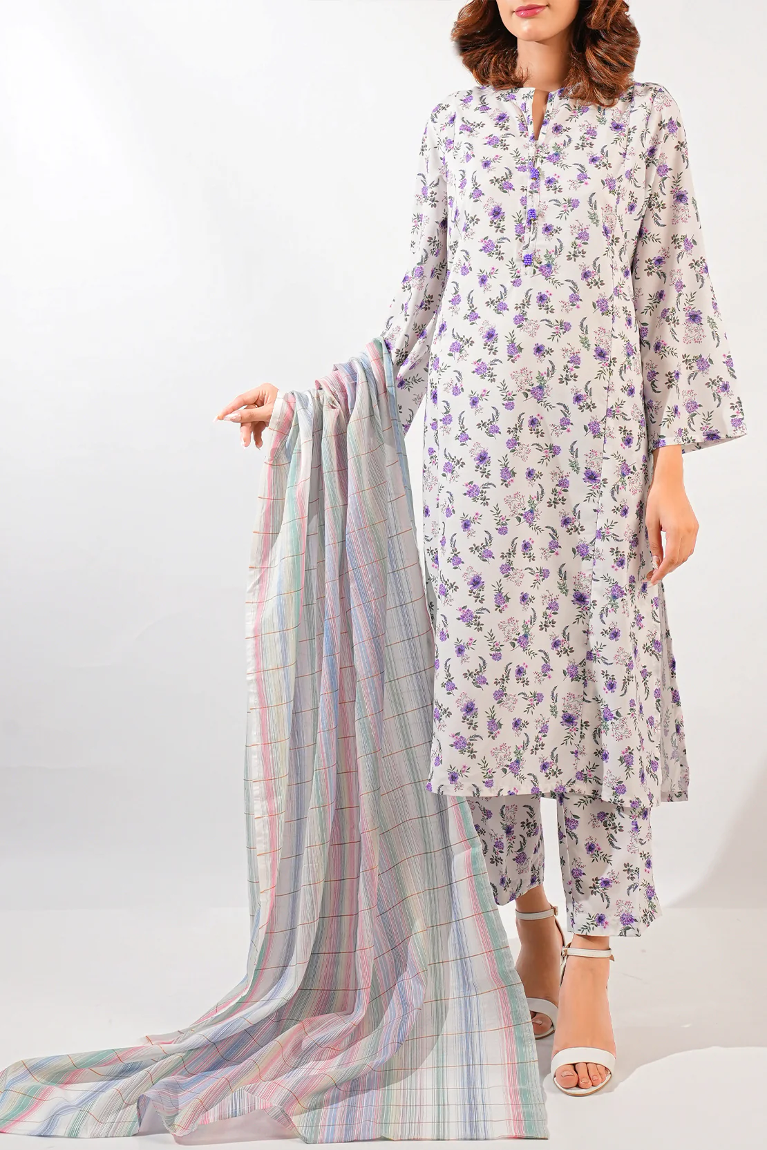 Printed Easy Care Weave Stitched Shirt