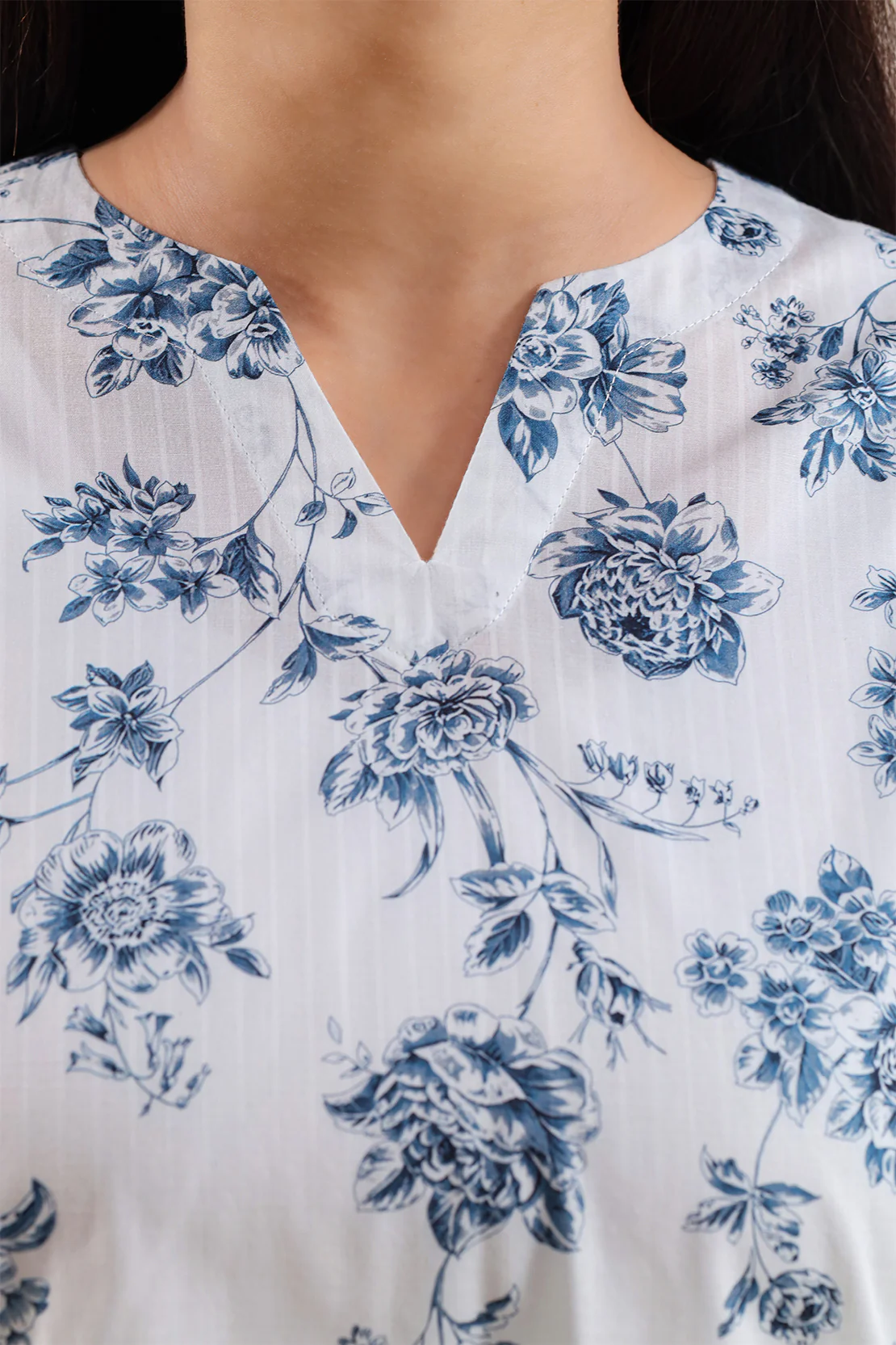 Printed Self Strip Lawn Stitched 2 Piece (Shirt/Trouser) - Image 3