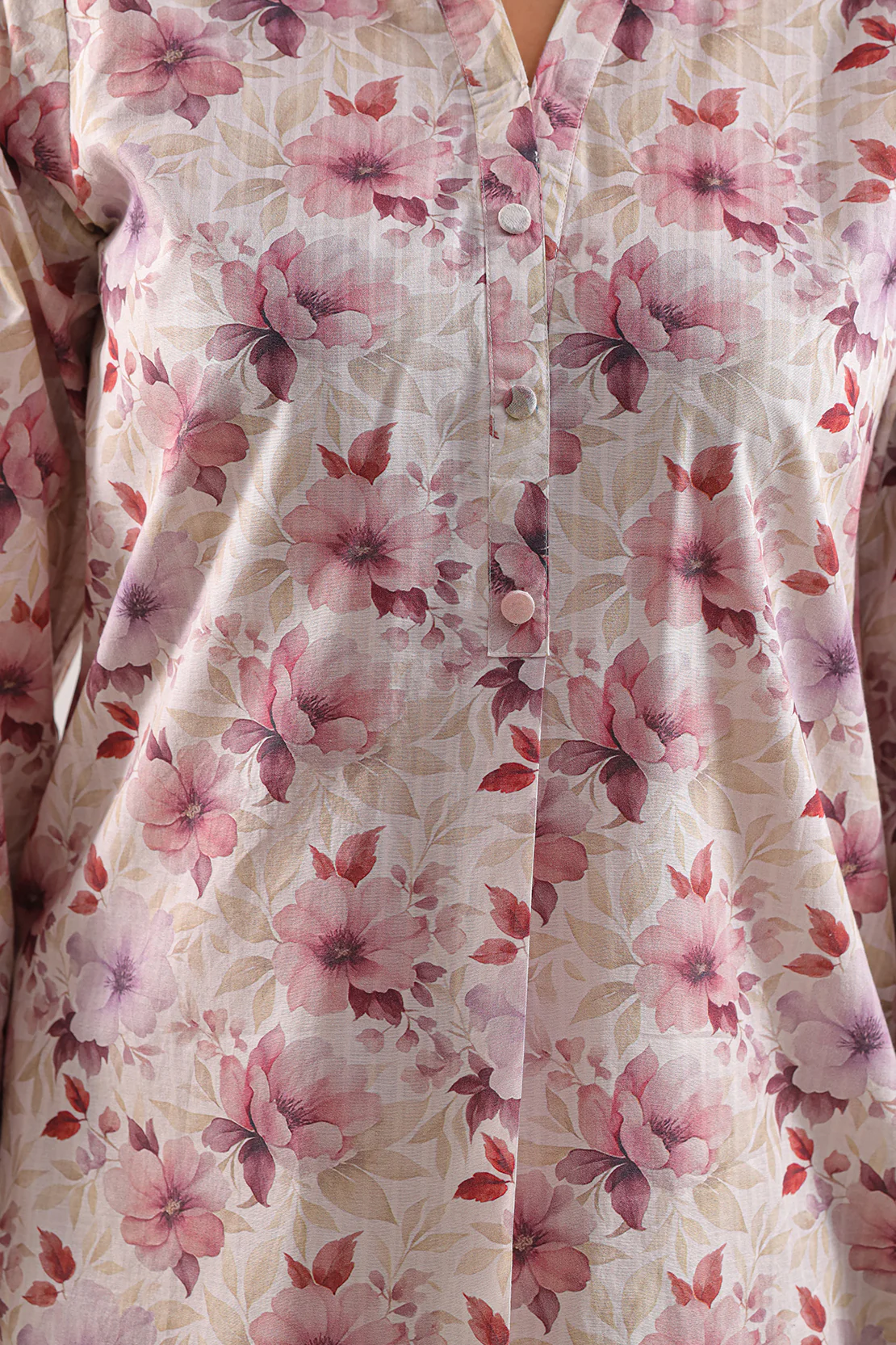 Printed Self Strip Lawn Stitched 2 Piece (Shirt/Trouser) - Image 3
