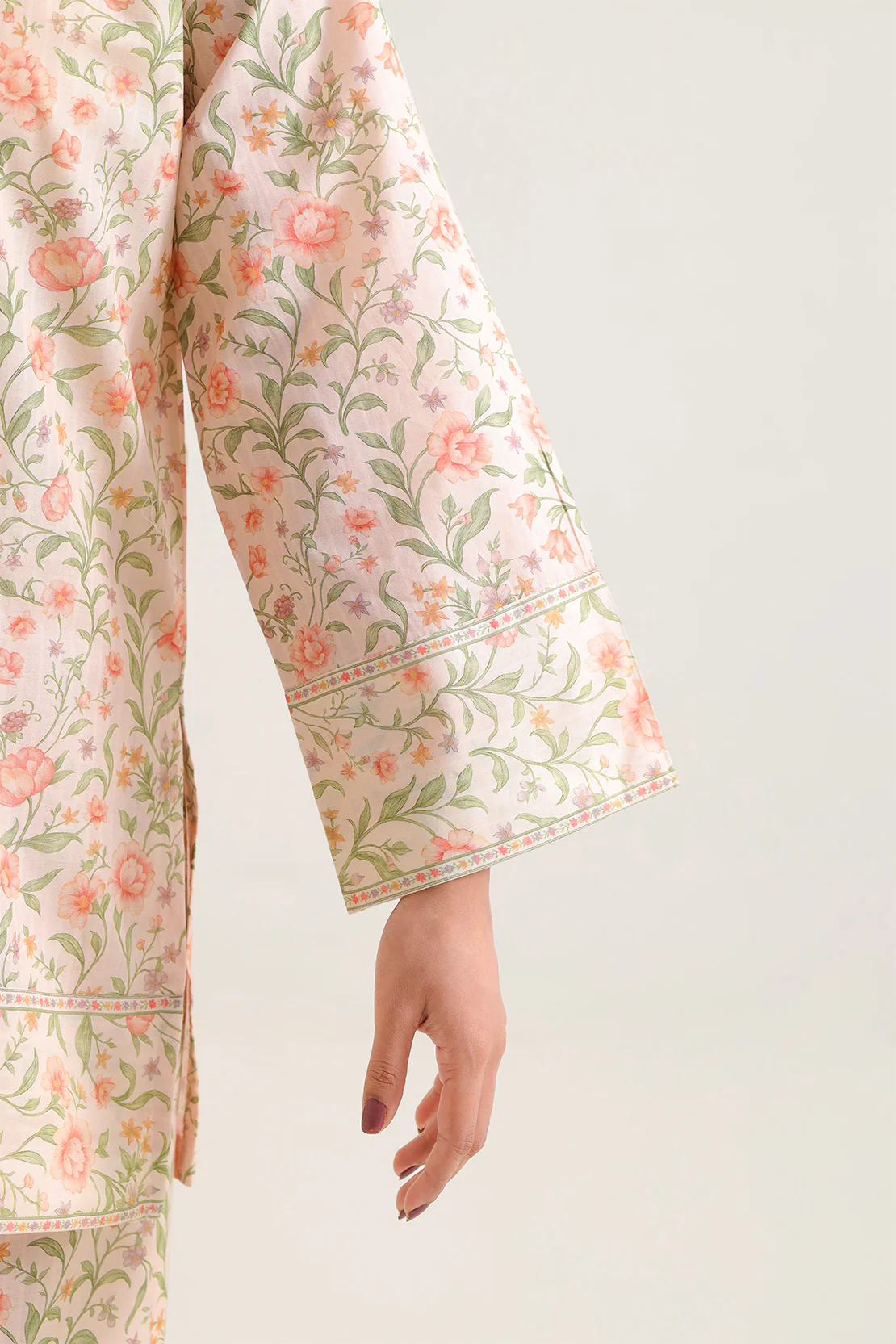 Printed Self Strip Lawn Stitched 2 Piece (Shirt/Trouser) - Image 5