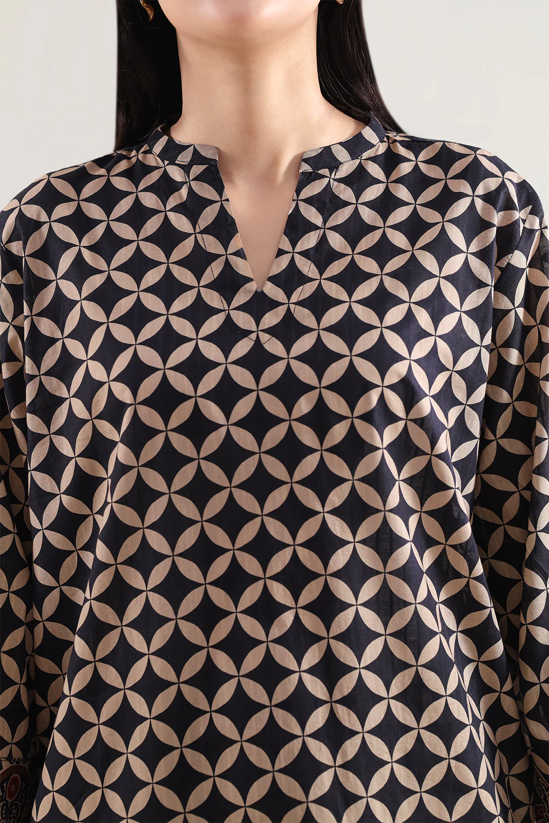 Printed Self Strip Lawn Stitched 2 Piece (Shirt/Trouser) - Image 5