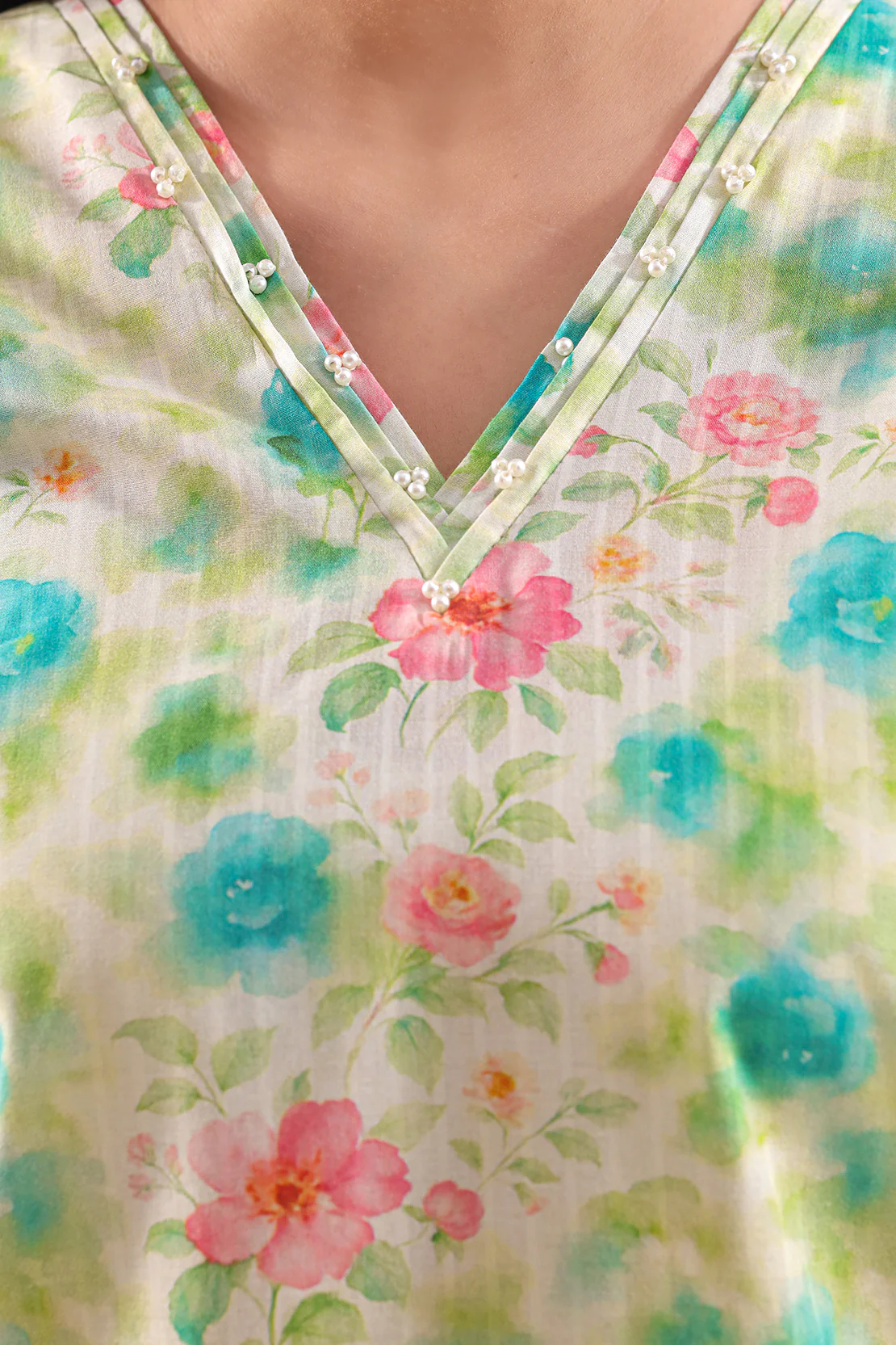 Printed Self Strip Lawn Stitched 2 Piece (Shirt/Trouser) - Image 4