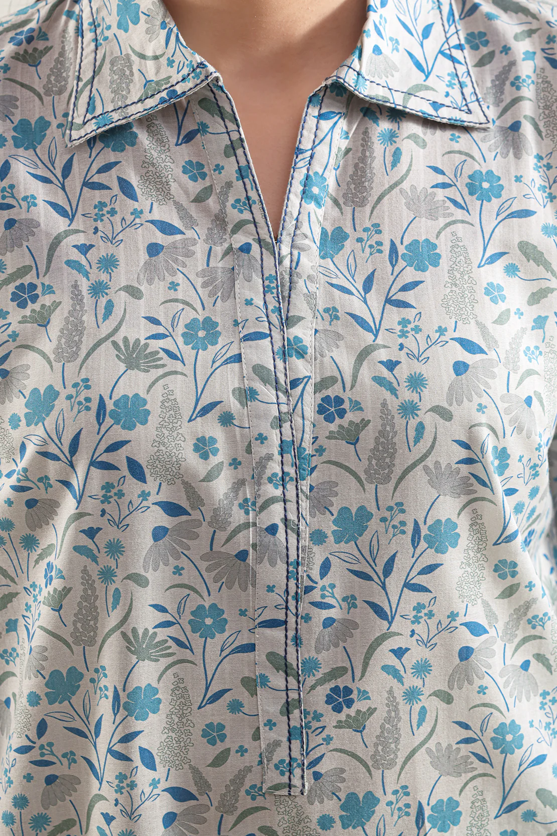 Printed Self Strip Lawn Stitched 2 Piece (Shirt/Trouser) - Image 4