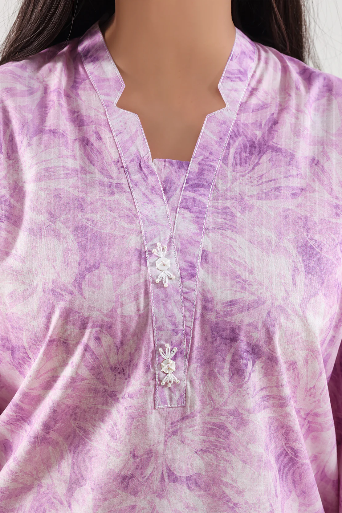 Printed Self Strip Lawn Stitched 2 Piece (Shirt/Trouser) - Image 3
