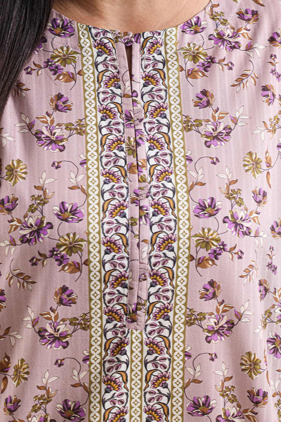 Printed Self Strip Lawn Stitched 2 Piece (Shirt/Trouser) - Image 3