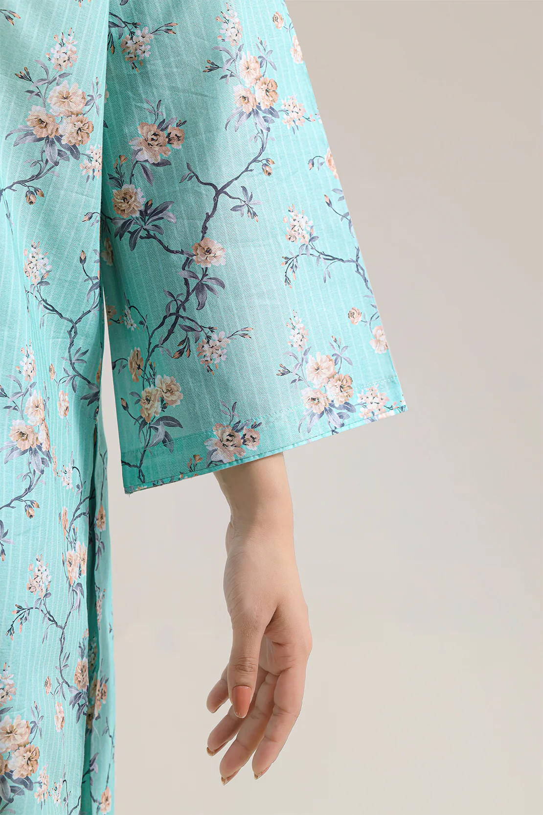 Printed Self Strip Lawn Stitched 2 Piece (Shirt/Trouser) - Image 4