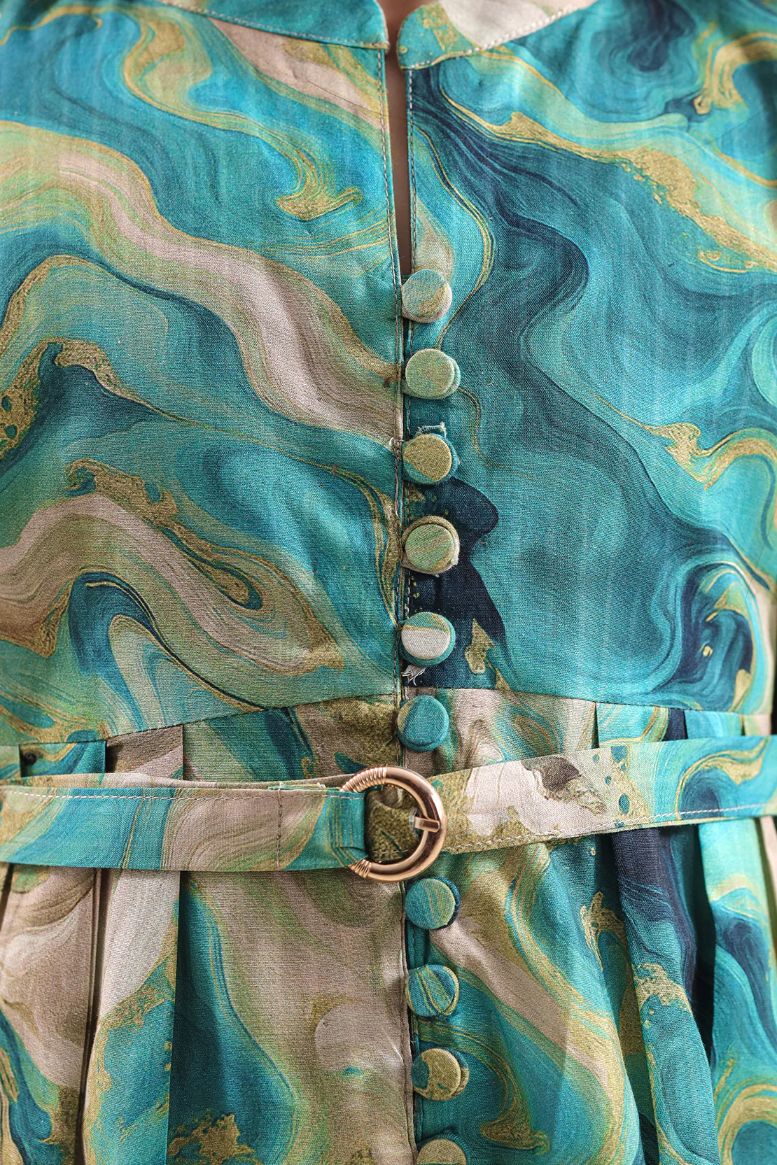 Printed Self Strip Lawn Stitched Shirt For Kids - Image 4