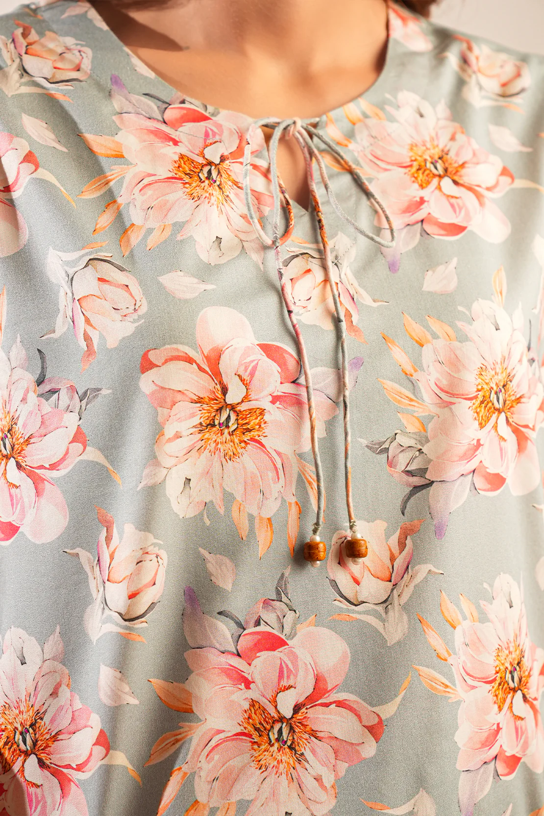 Printed Silk Touch Stitched 2 Piece (Shirt/Trouser) - Image 3