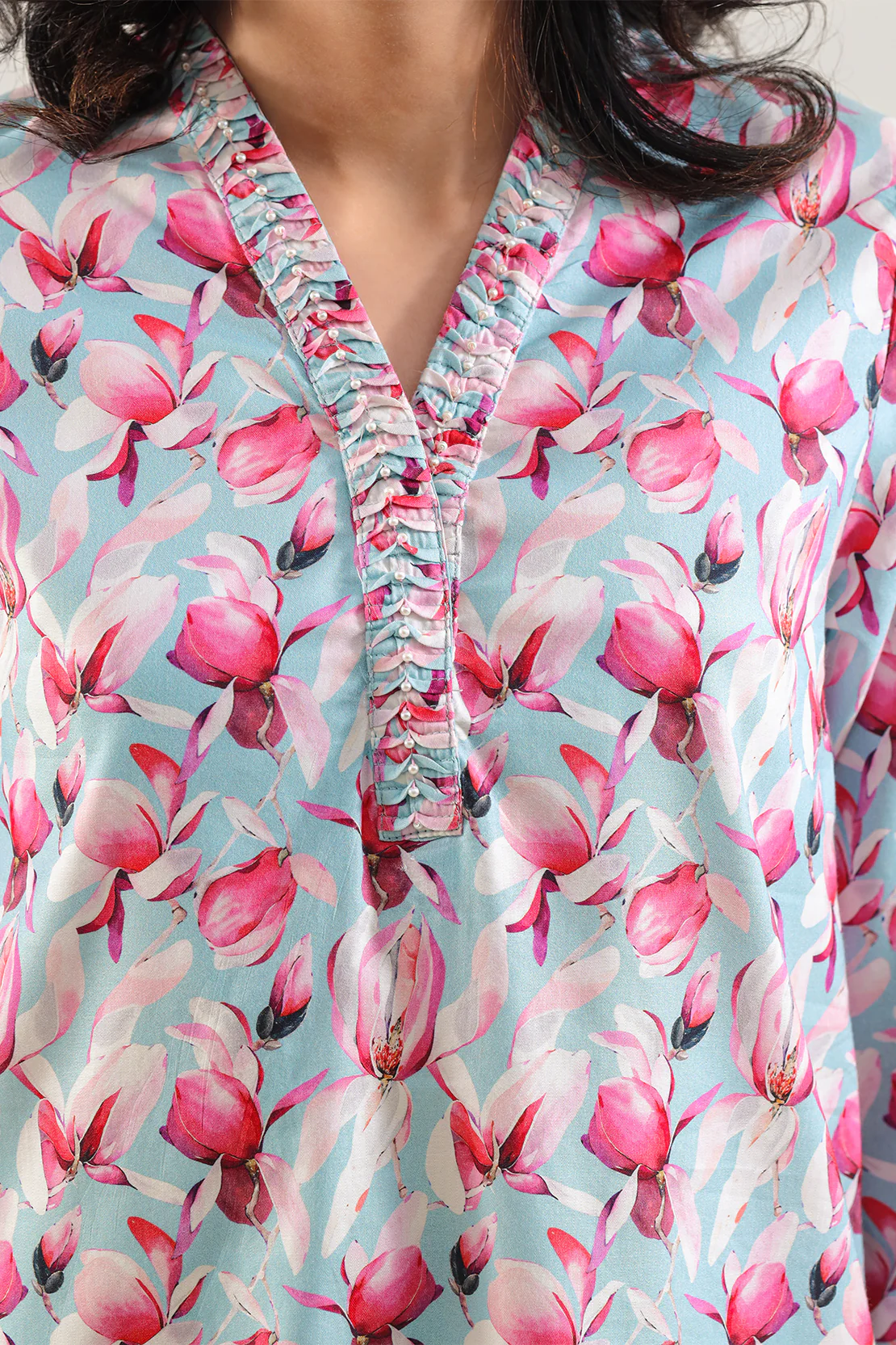 Printed Silk Touch Stitched 2 Piece (Shirt/Trouser) - Image 3