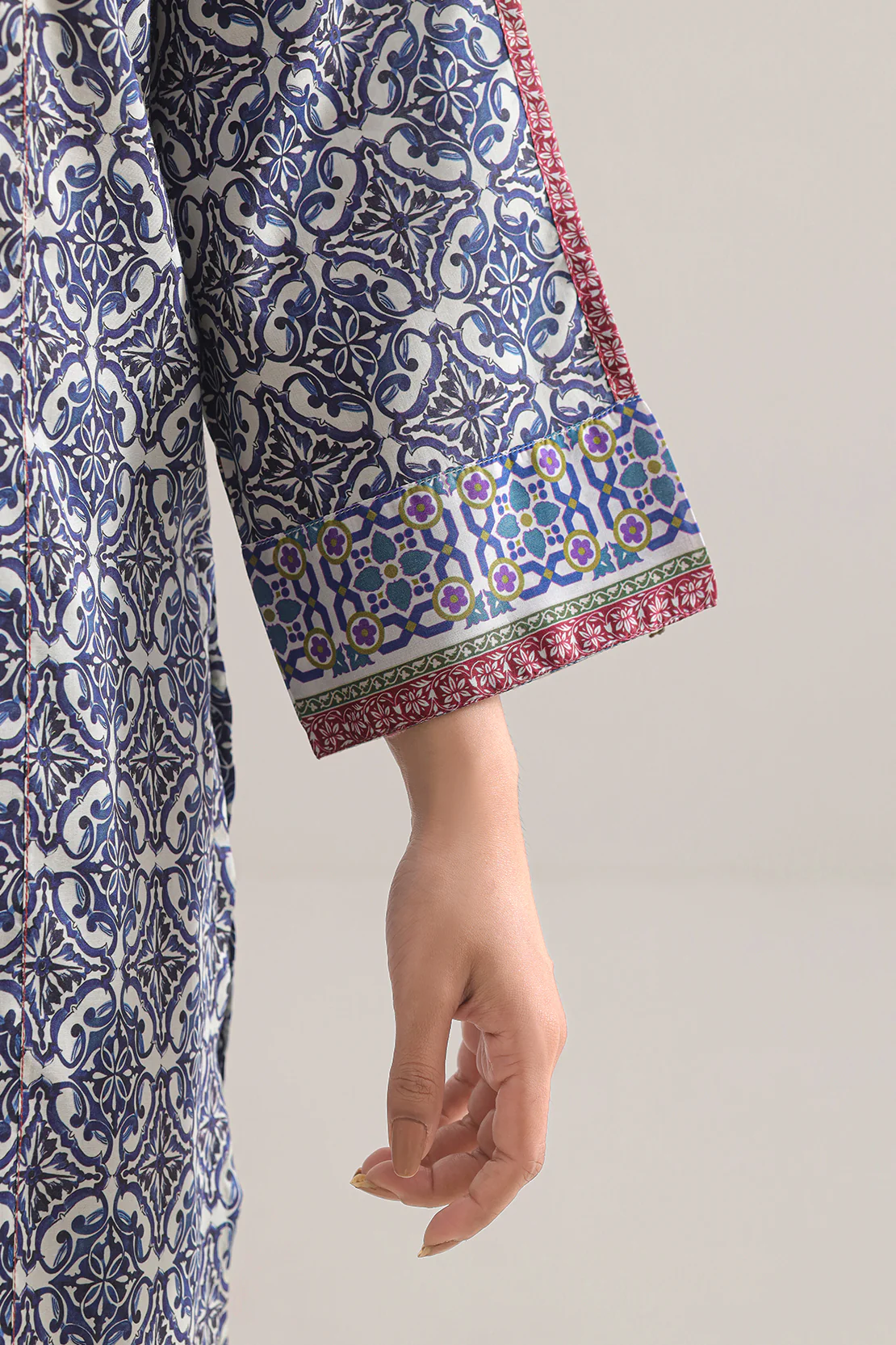 Printed Silk Touch Stitched 2 Piece (Shirt/Trouser) - Image 5