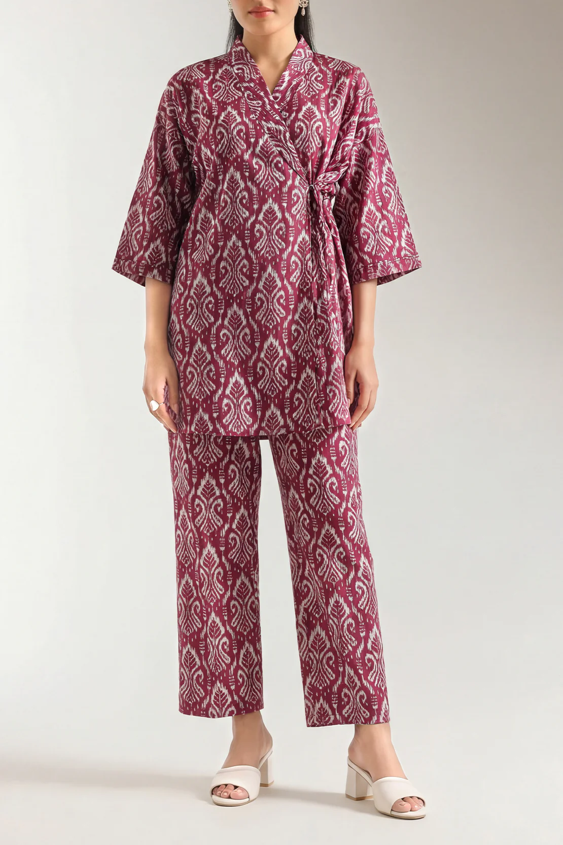 Printed Silk Touch Stitched 2 Piece (Shirt/Trouser)