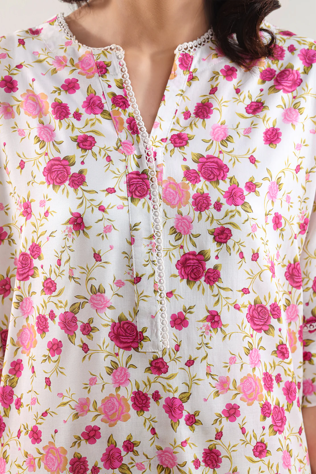Printed Silk Touch Stitched 2 Piece (Shirt/Trouser) - Image 3