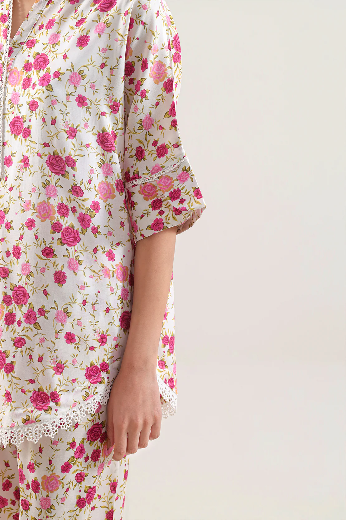 Printed Silk Touch Stitched 2 Piece (Shirt/Trouser) - Image 4