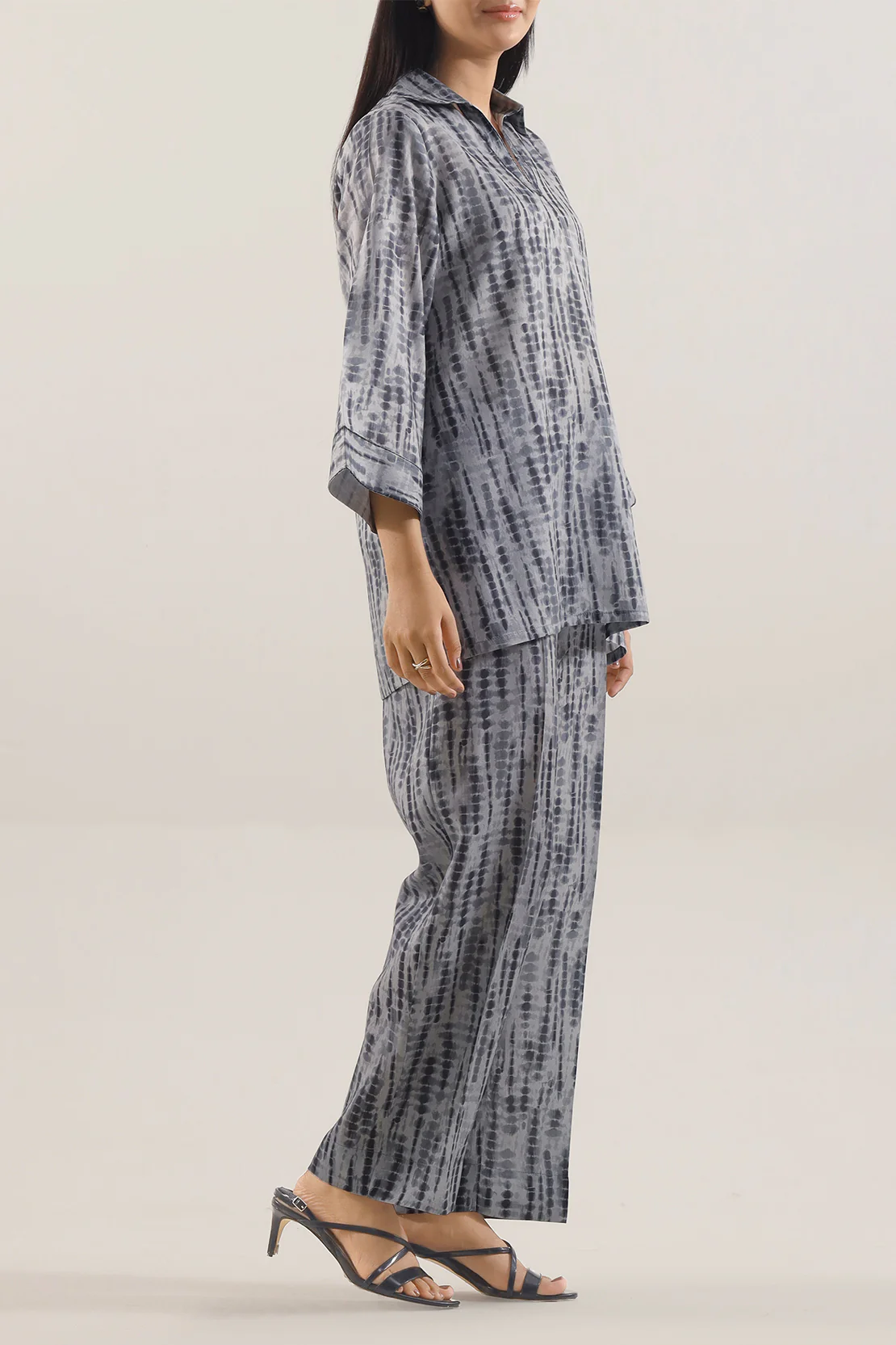 Printed Silk Touch Stitched 2 Piece (Shirt/Trouser) - Image 3