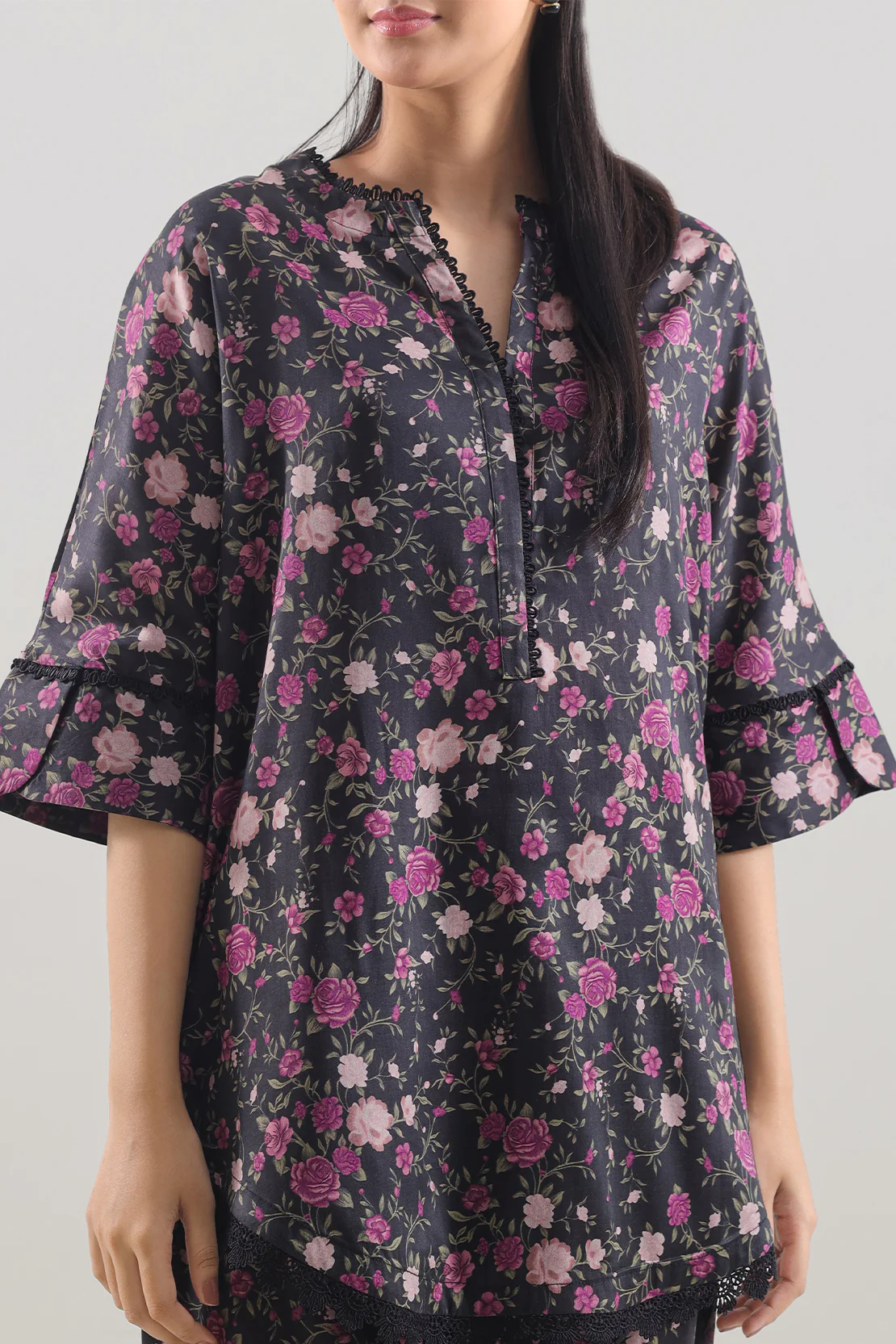 Printed Silk Touch Stitched 2 Piece (Shirt/Trouser) - Image 2