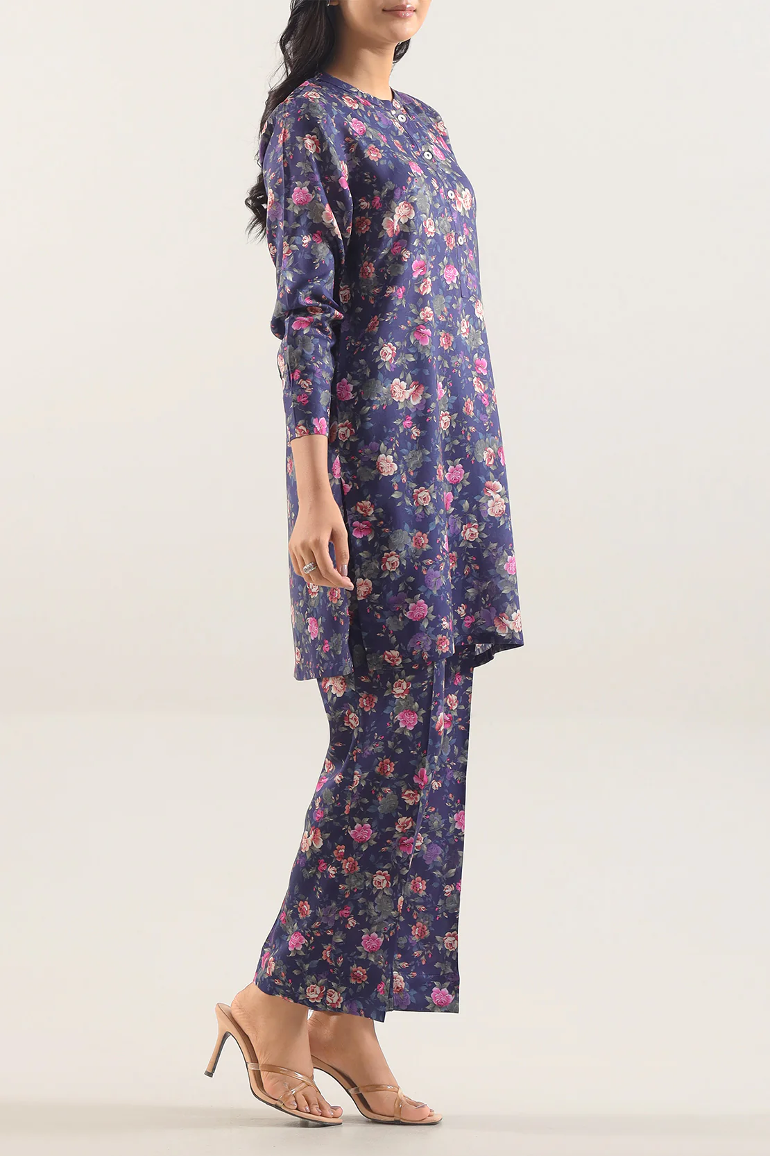 Printed Silk Touch Stitched 2 Piece (Shirt/Trouser) - Image 3