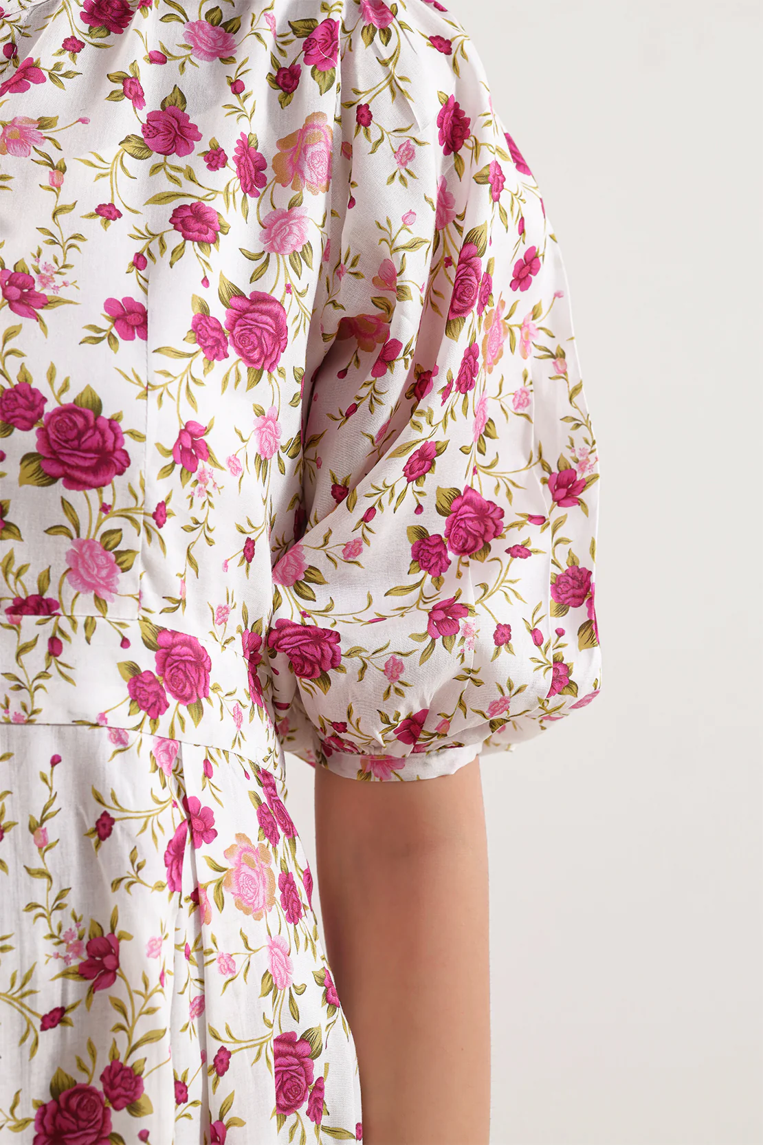 Printed Silk Touch Stitched Dress - Image 5