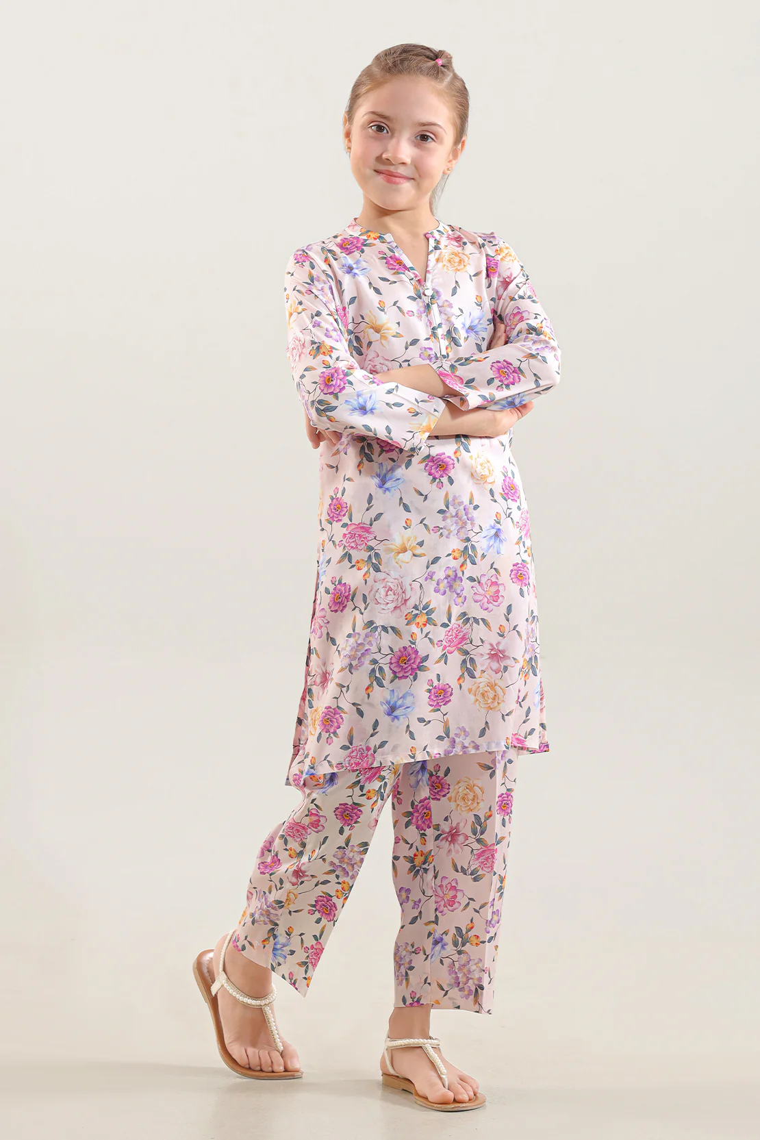 Printed Silk Touch Stitched Shirt/trouser For Kids - Image 2