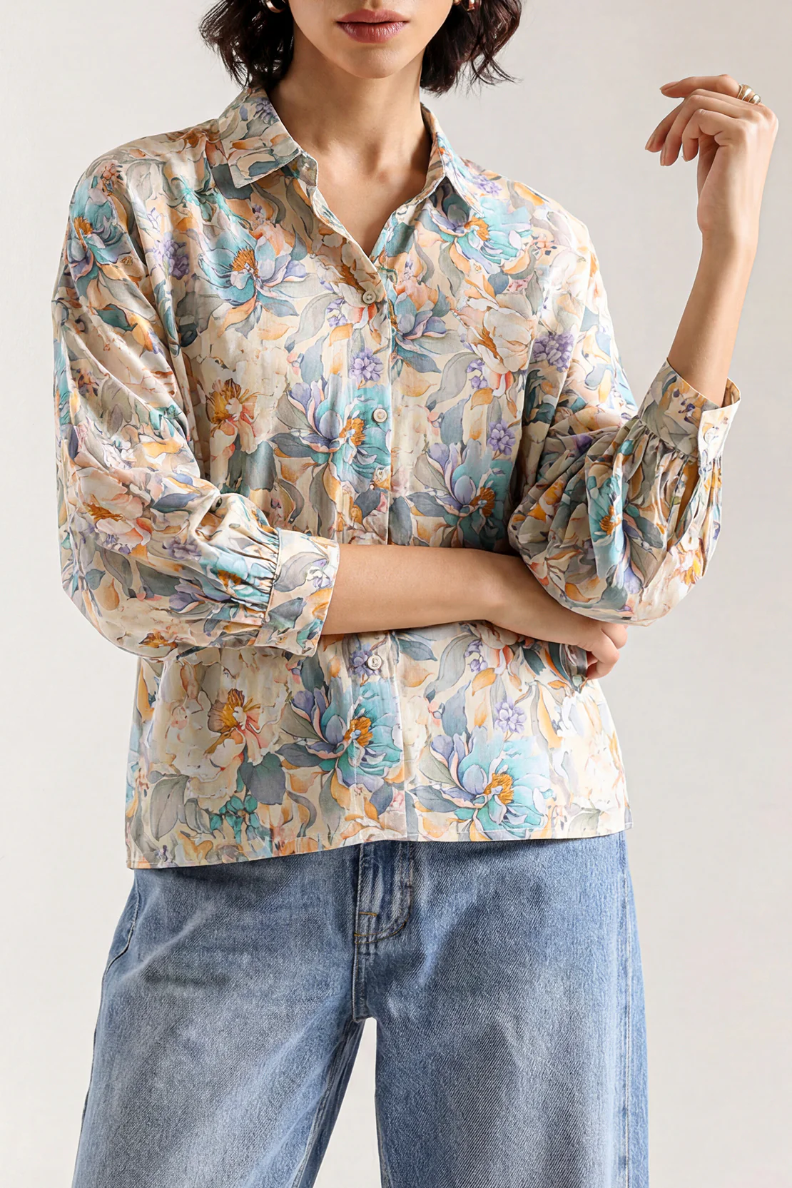 Printed Silk Touch Stitched Shirt