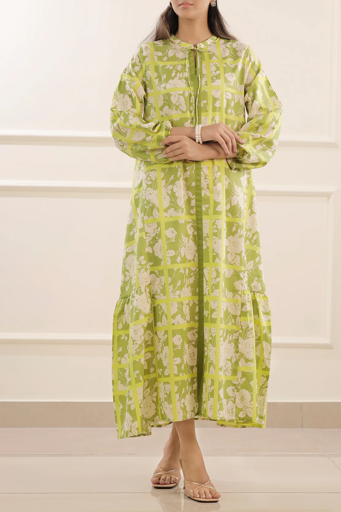 Printed Slub Cotton Stitched Shirt - Image 2