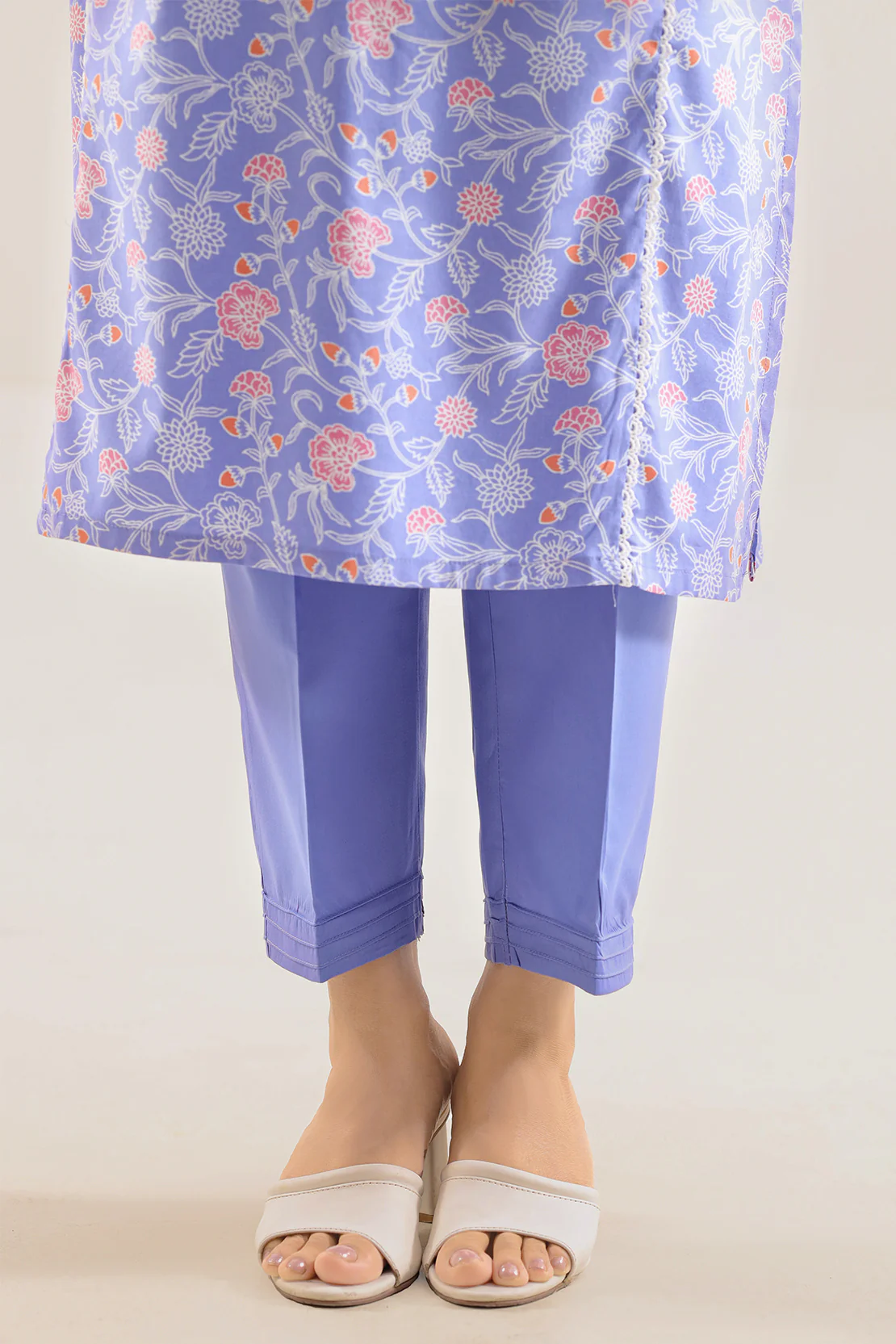 Printed Slub Cotton Stitched Shirt - Image 3