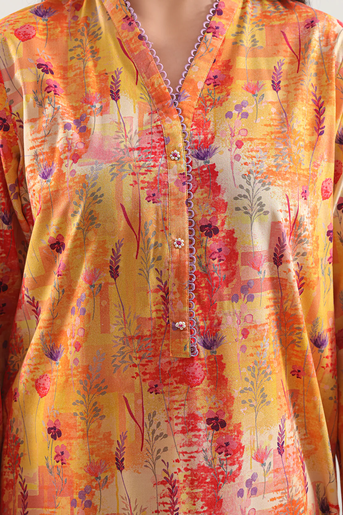 Printed Soft Touch Cotton Stitched 2 Piece (Shirt/Dupatta) - Image 2