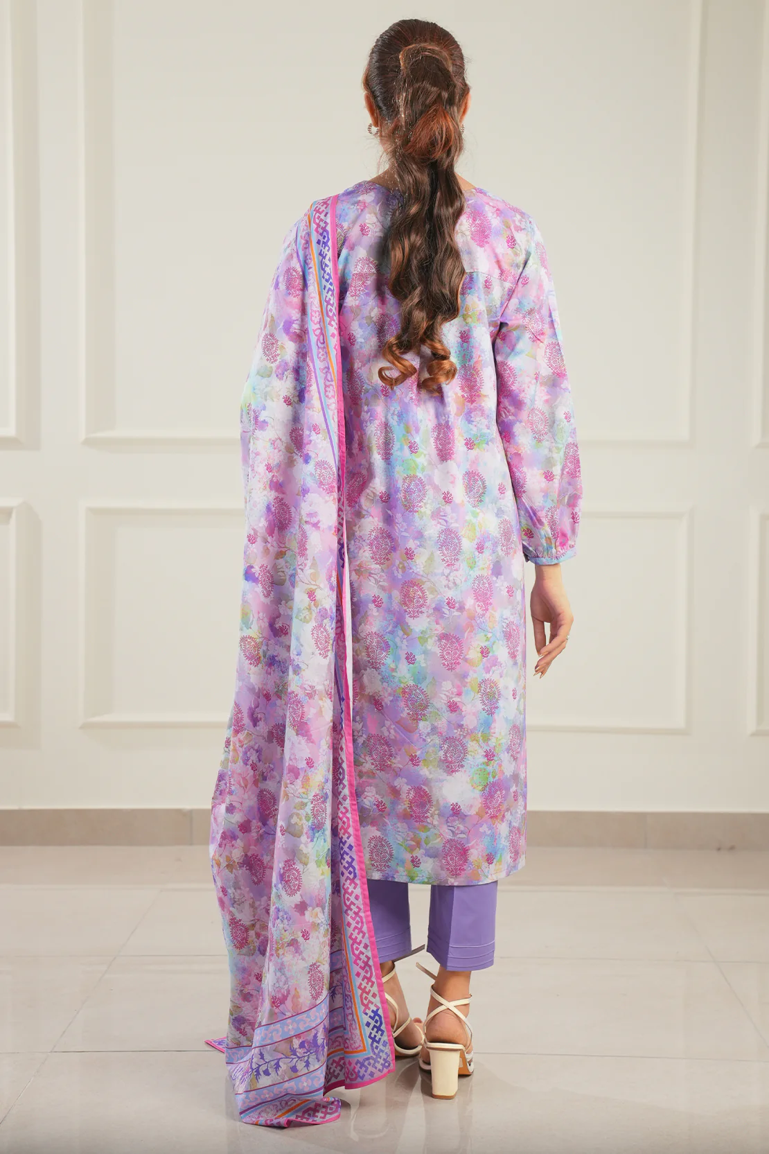 Printed Soft Touch Cotton Stitched 2 Piece (Shirt/Trouser) - Image 4