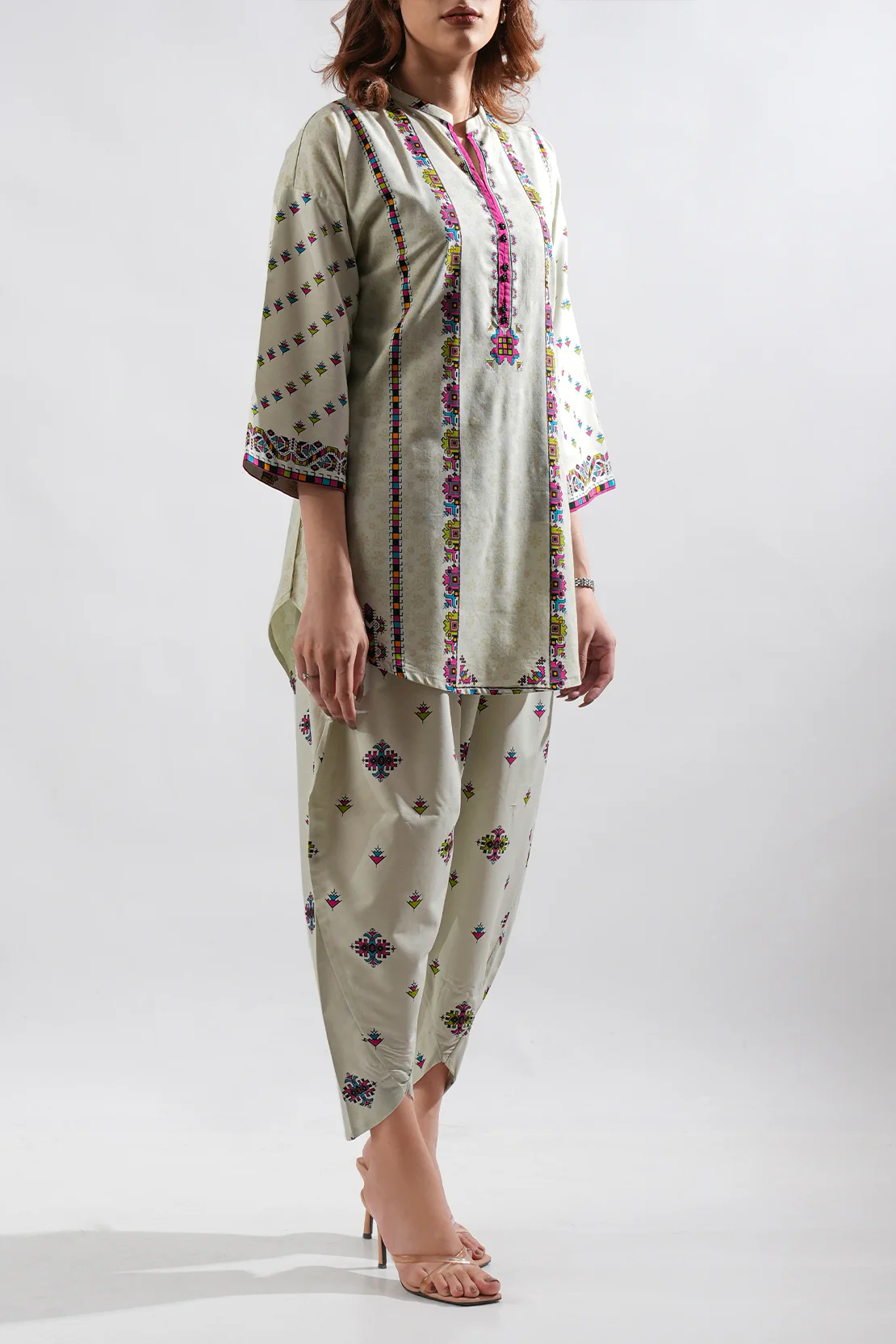 Printed Soft Touch Cotton Stitched 2 Piece (Shirt/Trouser) - Image 3