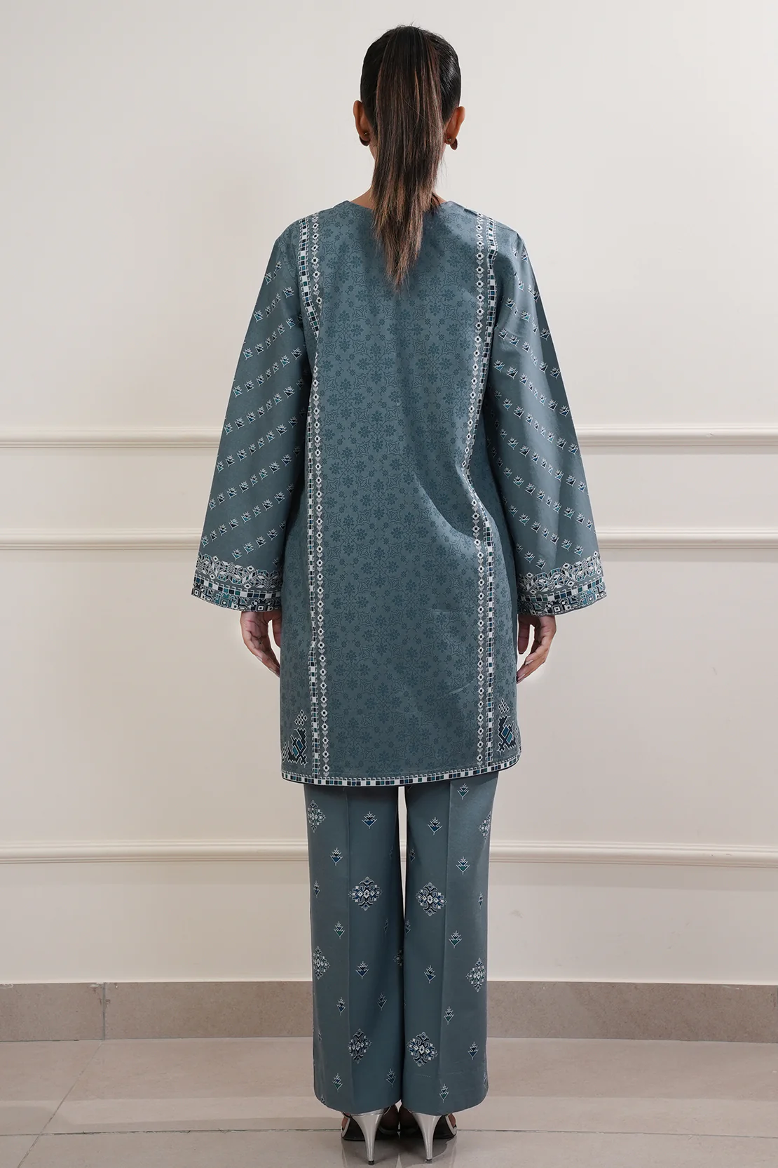 Printed Soft Touch Cotton Stitched 2 Piece (Shirt/Trouser) - Image 5