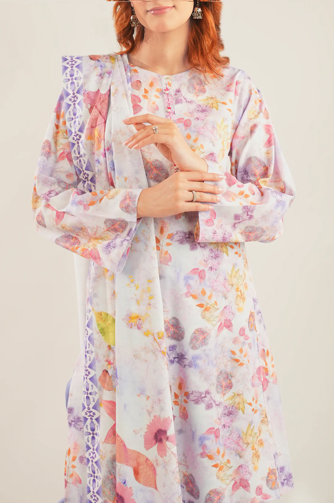 Printed Soft Touch Cotton Stitched 2 Piece (Shirt/Trouser) - Image 4
