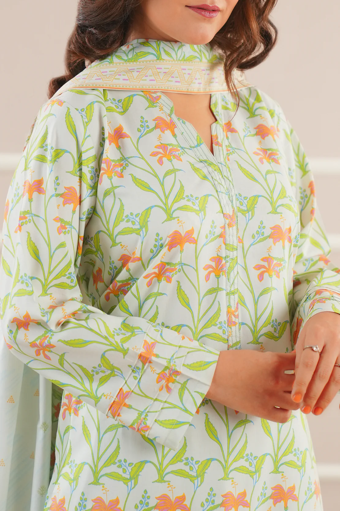 Printed Soft Touch Cotton Stitched 2 Piece (Shirt/Trouser) - Image 2