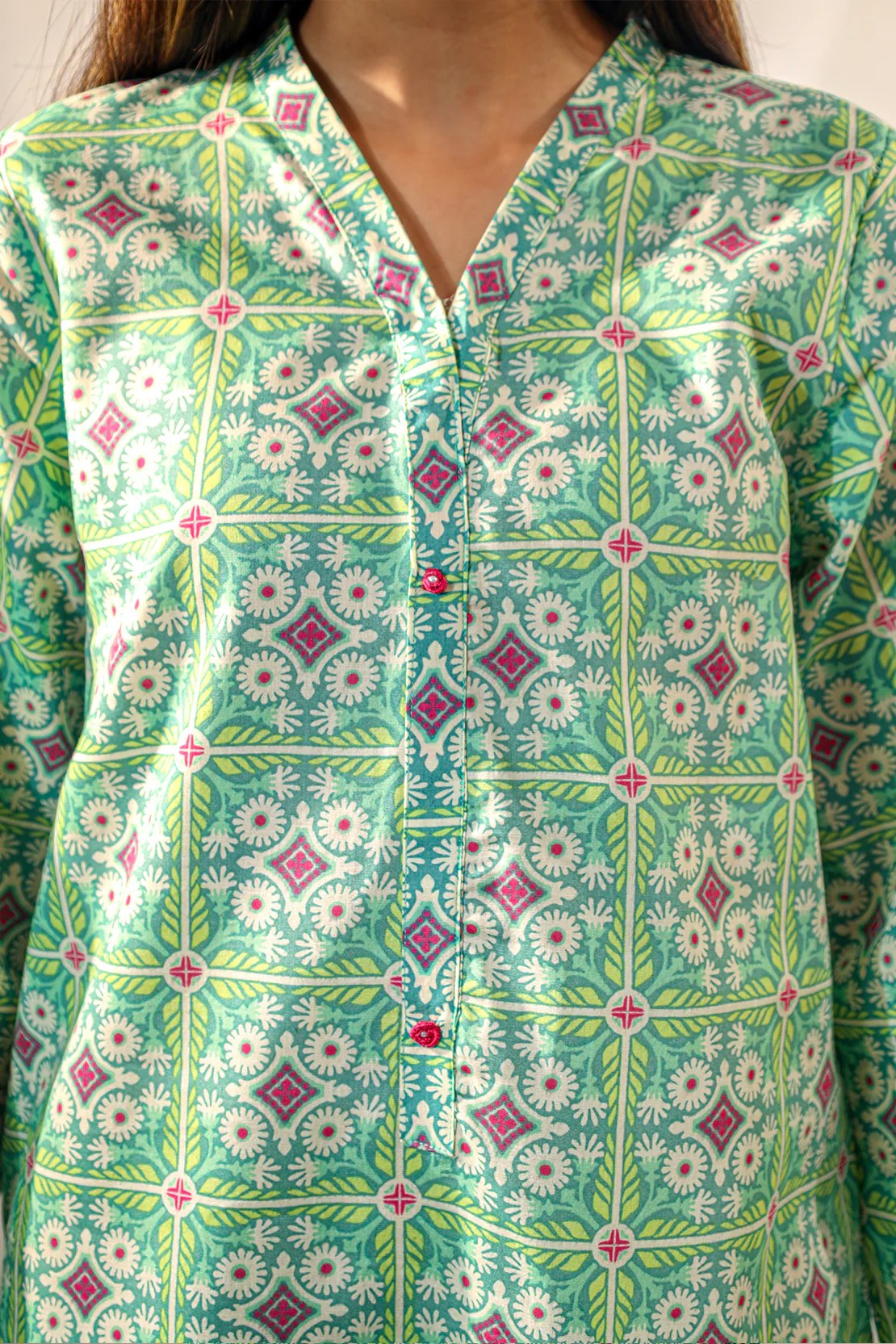 Printed Soft Touch Cotton Stitched 2 Piece (Shirt/Trouser) - Image 5