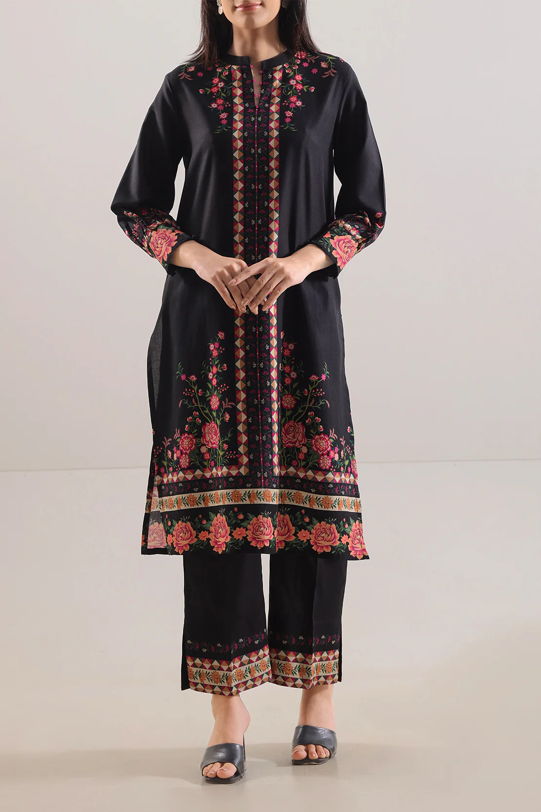 Printed Soft Touch Cotton Stitched 2 Piece (Shirt/Trouser)