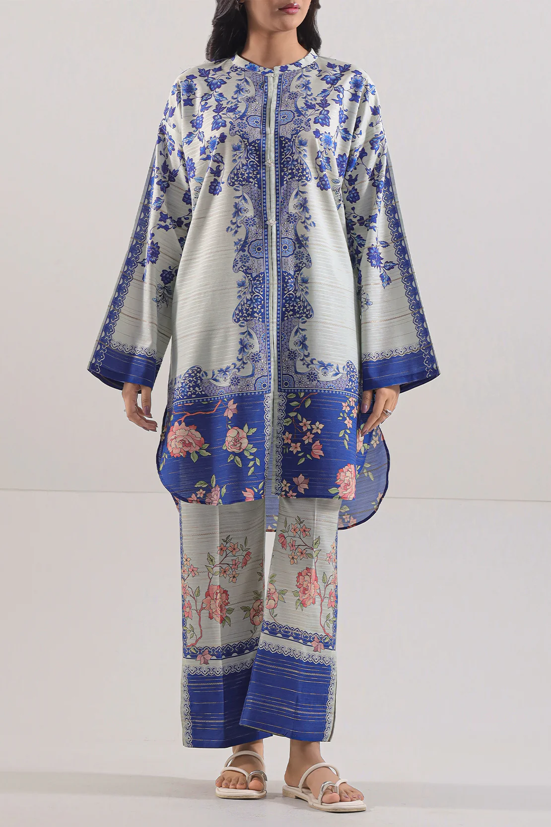 Printed Soft Touch Cotton Stitched 2 Piece (Shirt/Trouser) - Image 3